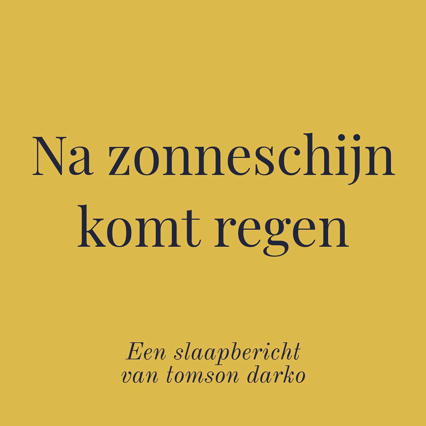In slaap vallen met melancholie van Tomson Darko