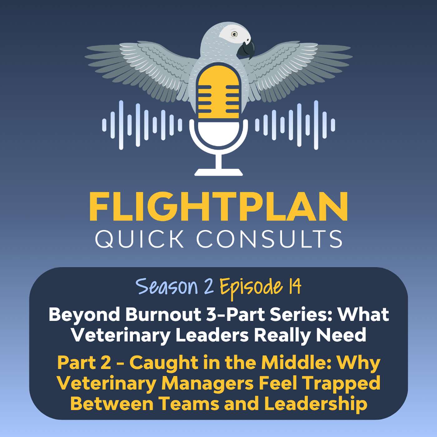 Beyond Burnout 3-Part Series // Part 2: Caught in the Middle - Why Veterinary Managers Feel Trapped Between Teams & Leadership episode artwork
