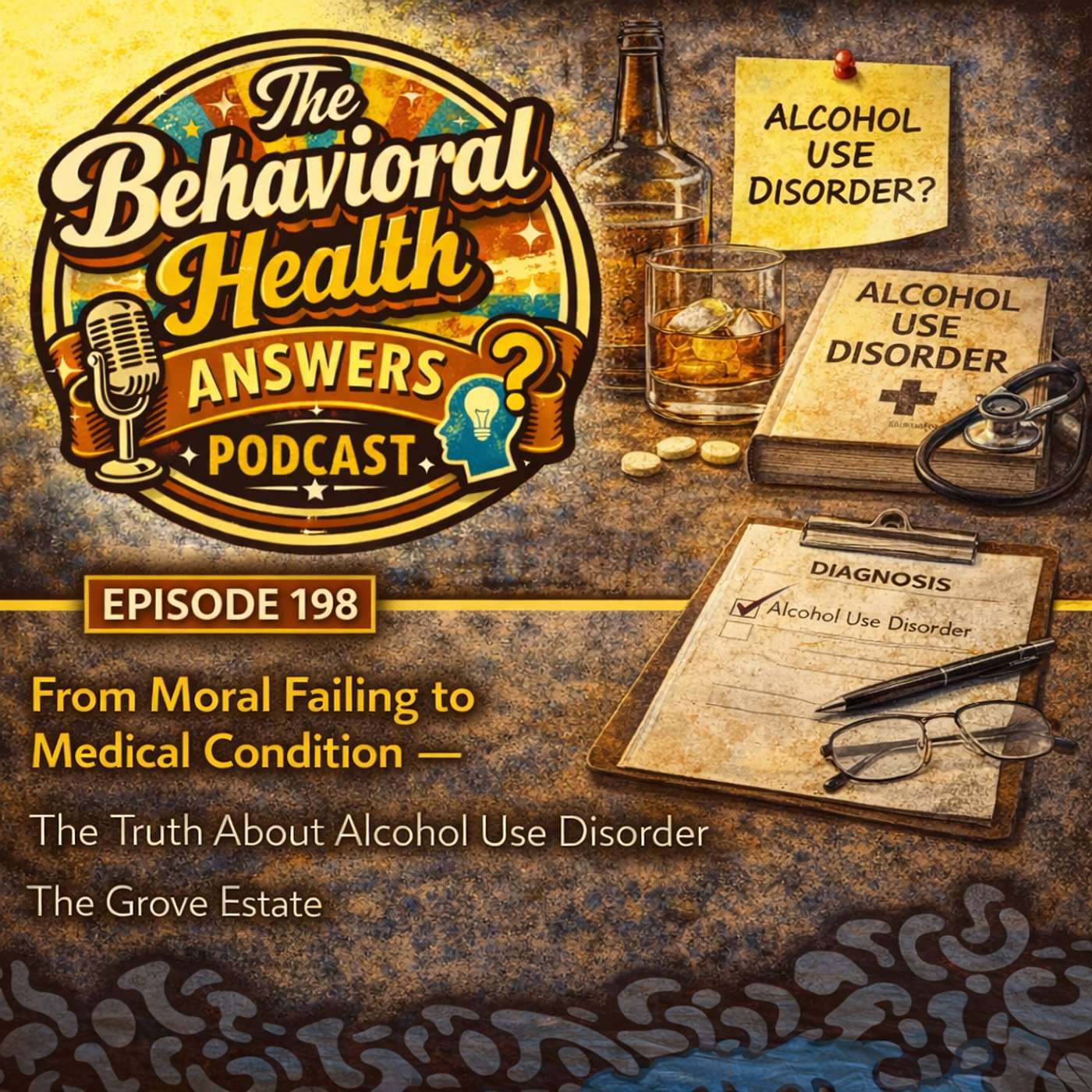 Episode 198: From Moral Failing to Medical Condition - The Truth About Alcohol Use Disorder | The Grove Estate episode artwork