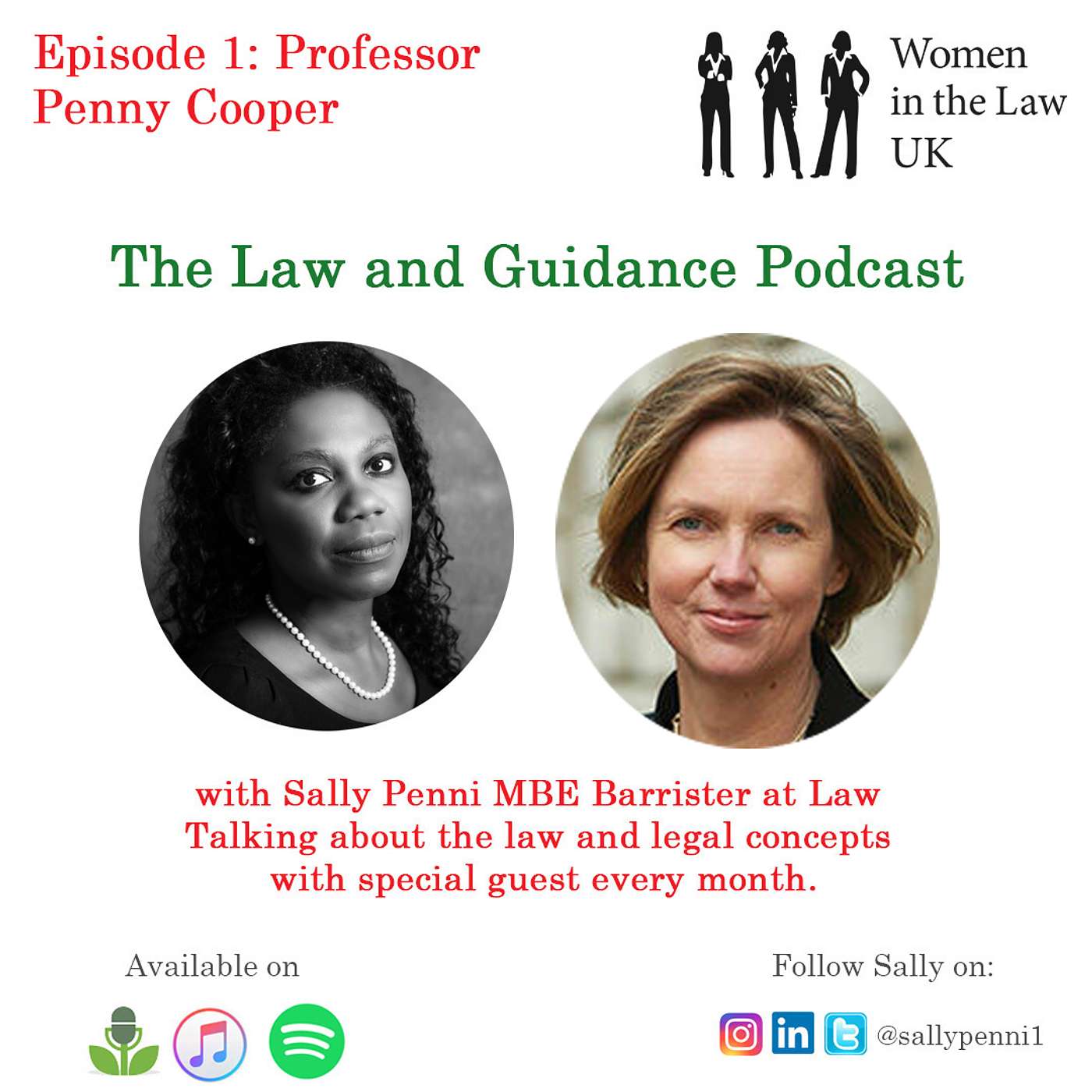 Episode 1: The Law and Guidance Podcast with Sally Penni MBE with guest Dr Penny Cooper episode artwork