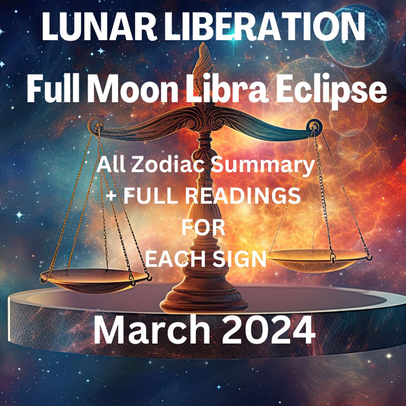 LUNAR LIBERATION! Full Moon Eclipse in Libra ALL ZODIAC SUMMARY + FULL READING  for EACH SIGN March 2024