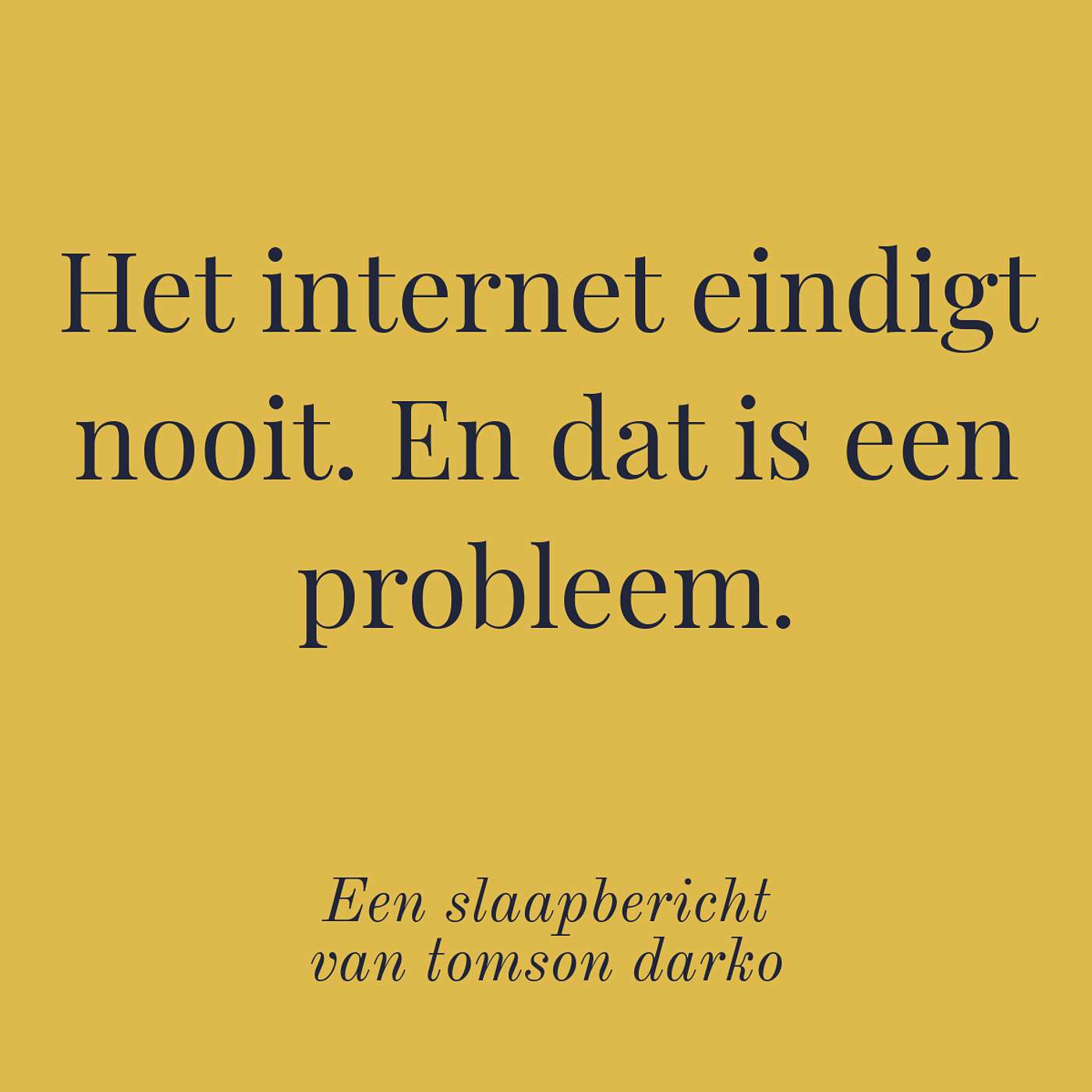 In slaap vallen met melancholie van Tomson Darko