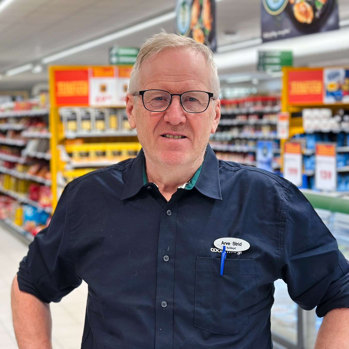 Arve Strid, butikksjefen på Coop Mega Røros, går av med pensjon