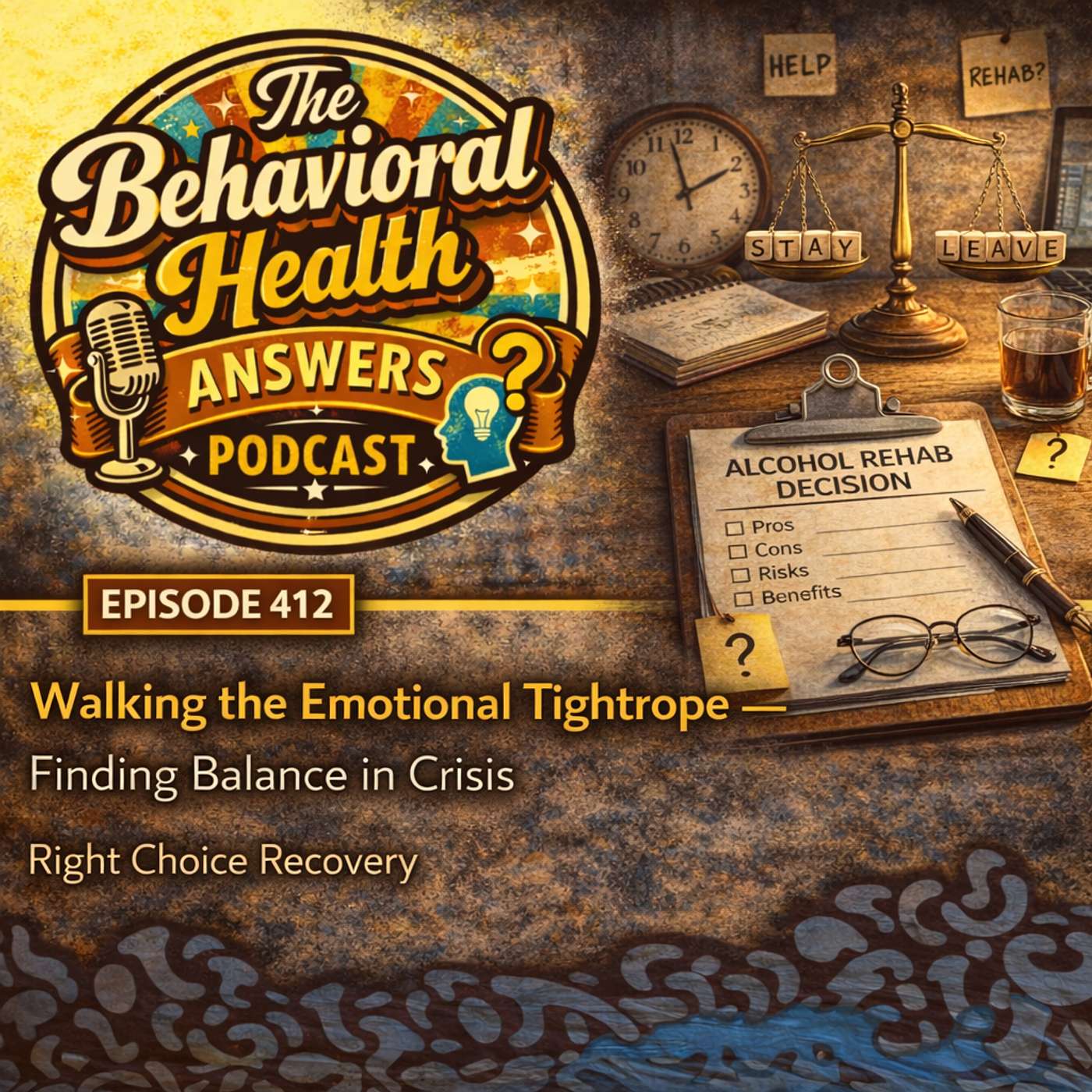 Episode 412: Walking the Emotional Tightrope - Finding Balance in Crisis | Right Choice Recovery episode artwork