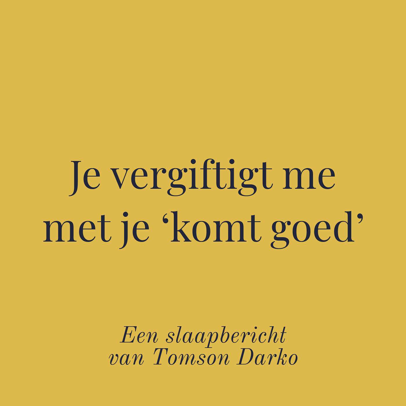 In slaap vallen met melancholie van Tomson Darko