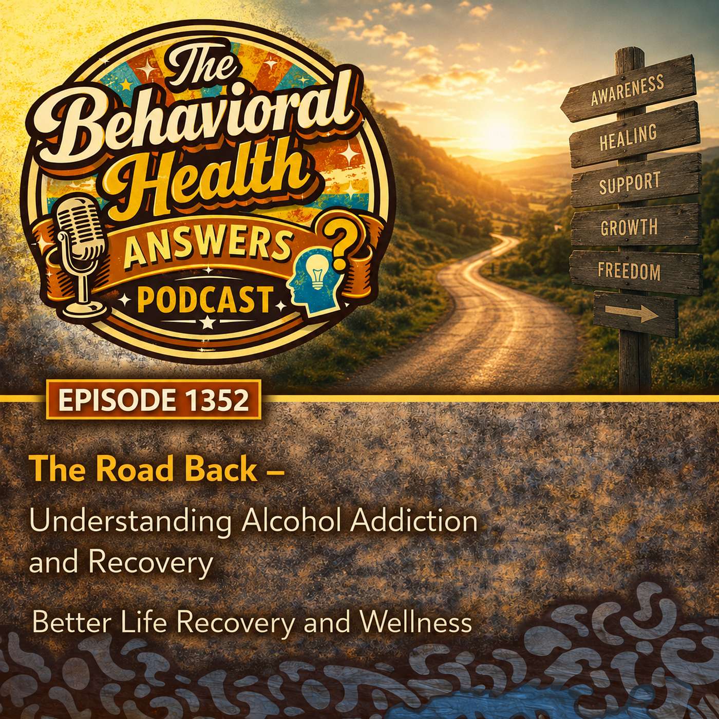 Episode 1352: The Road Back - Understanding Alcohol Addiction and Recovery | Better Life Recovery and Wellness episode artwork