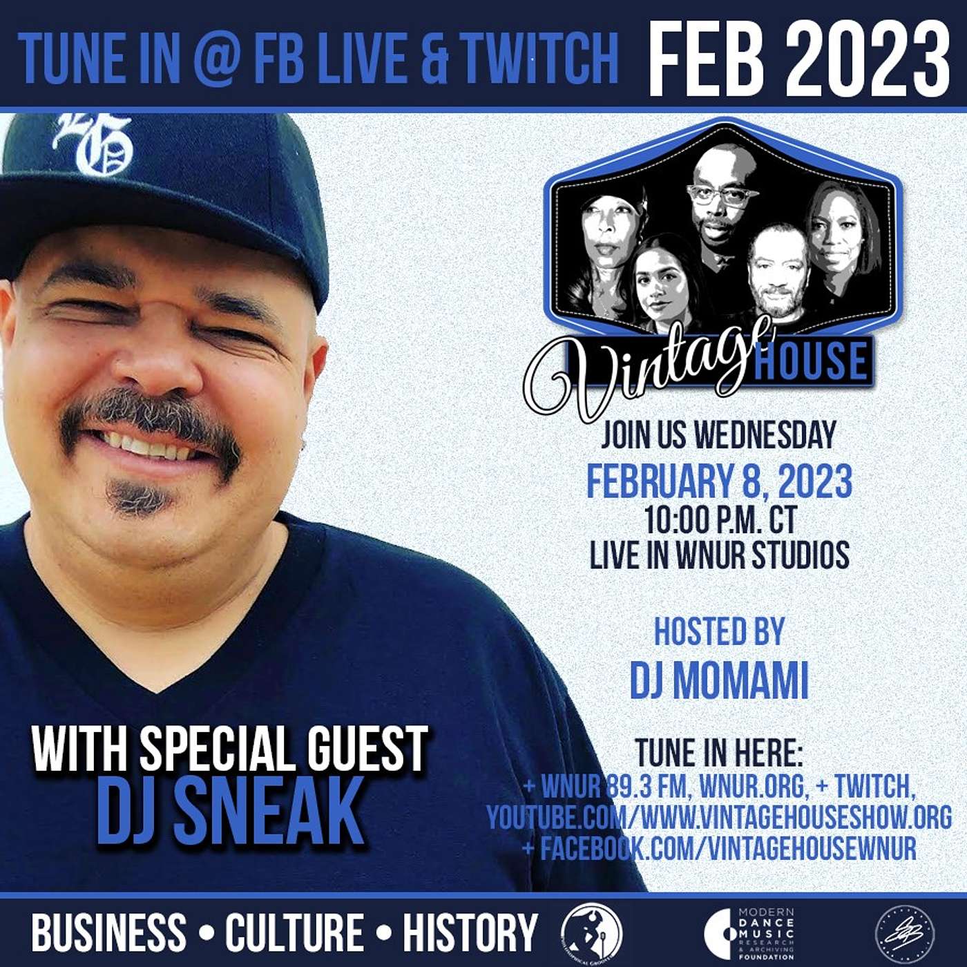 CHICAGO PIONEER DJ SNEAK with MOMAMI on the Vintage House Show Podcast