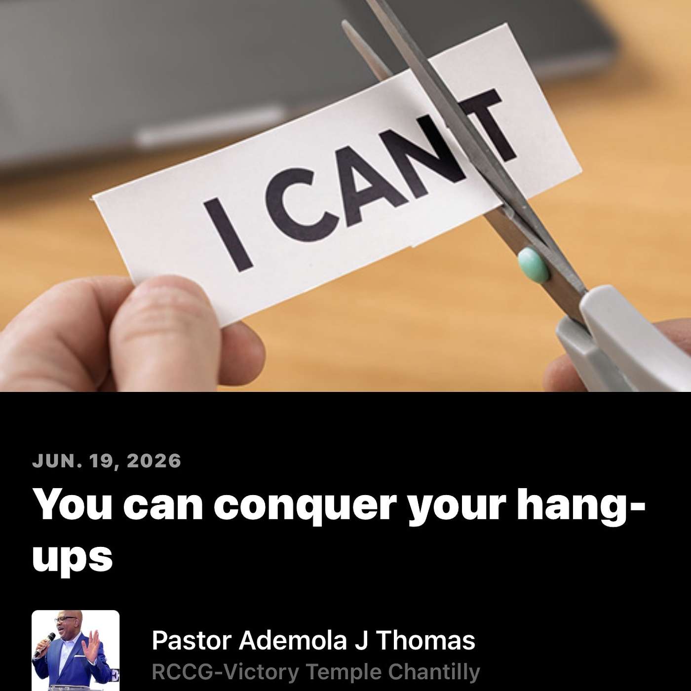 You can conquer your hang-up episode artwork