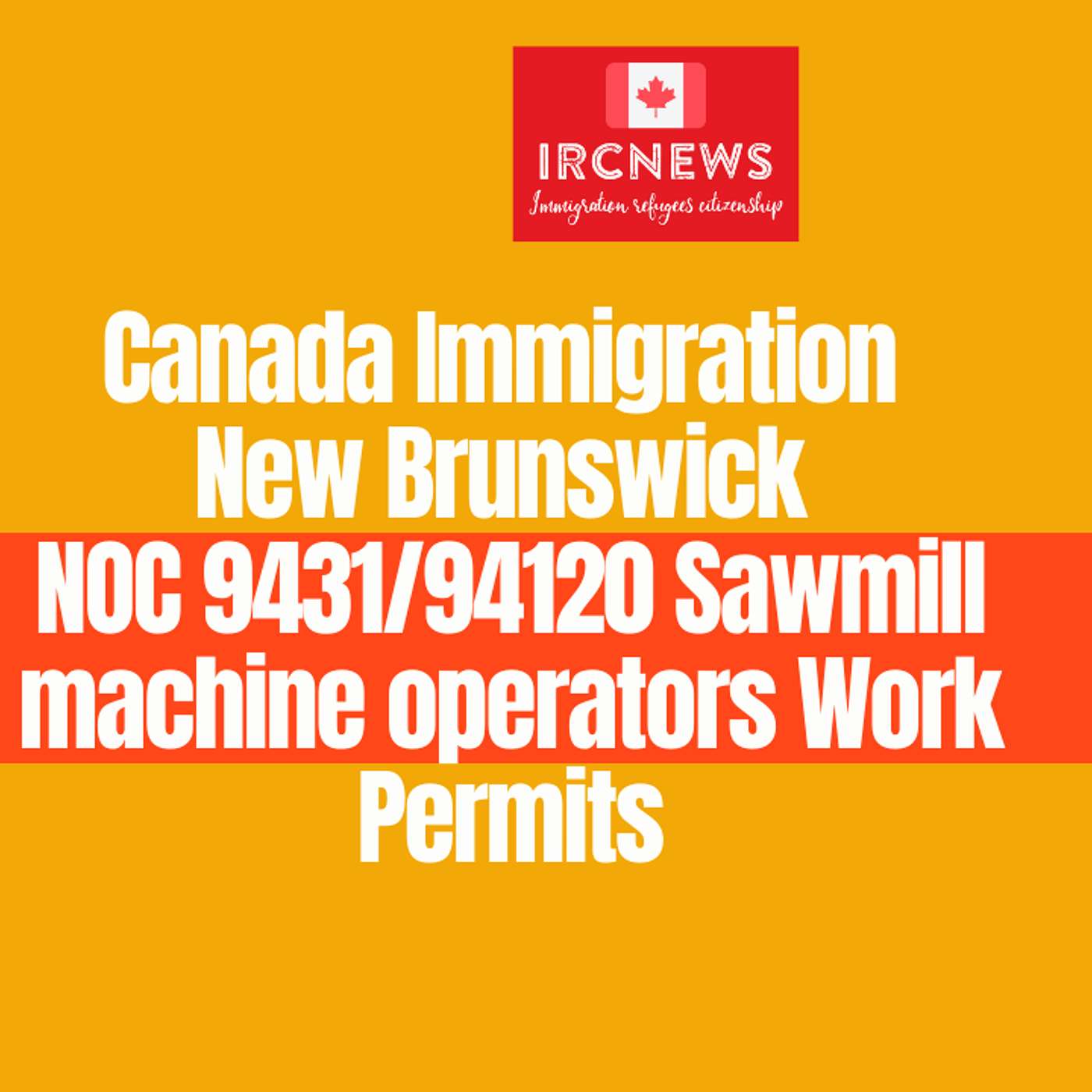 Canada Immigration New Brunswick NOC 9431/94120 Sawmill machine operators Work Permits episode artwork