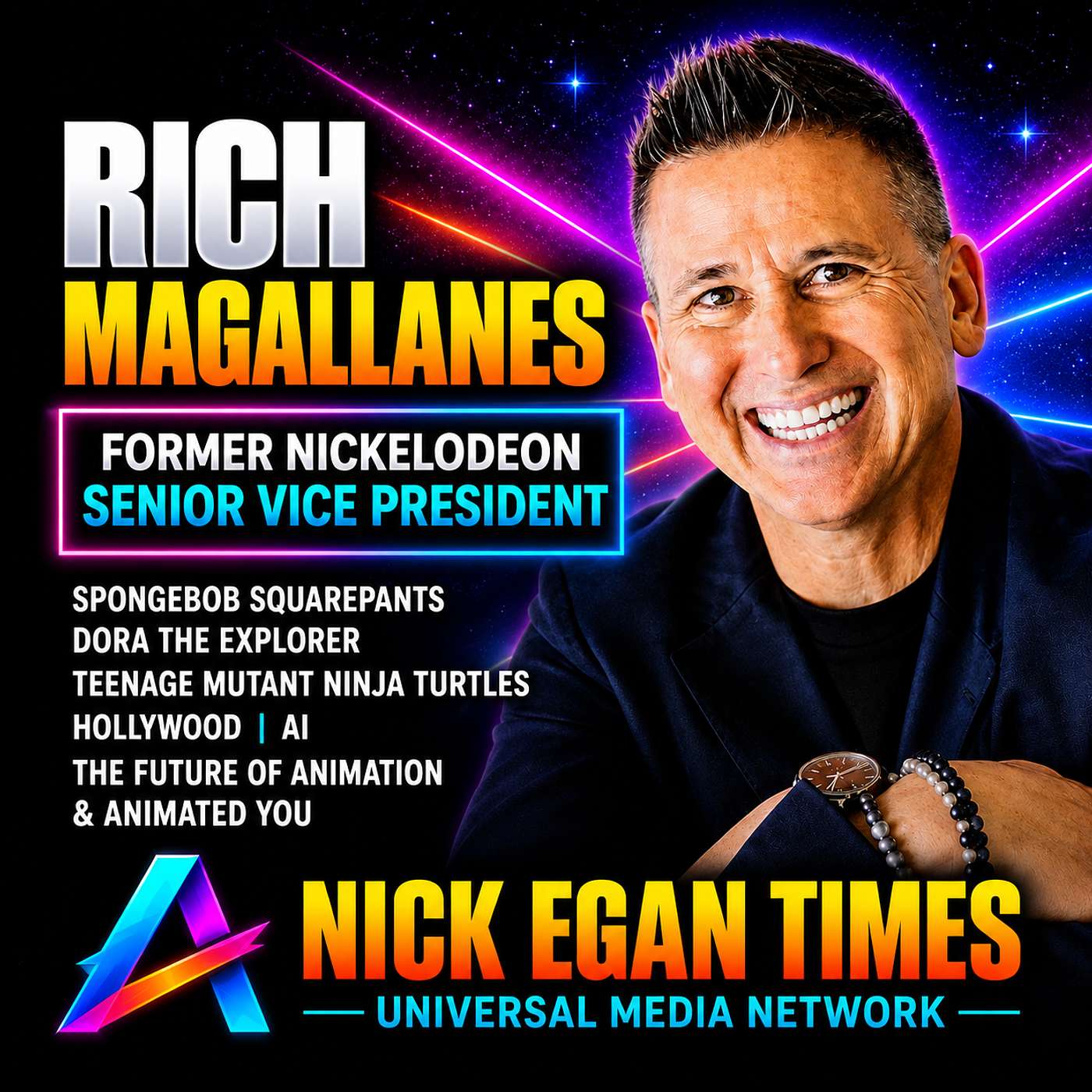 Rich Magallanes Nickelodeon SVP, Mattel, SpongeBob SquarePants, Dora the Explorer, Teenage Mutant Ninja Turtles, Hollywood, AI, the Future of Animation & Animated You | Nick Egan Times episode artwork