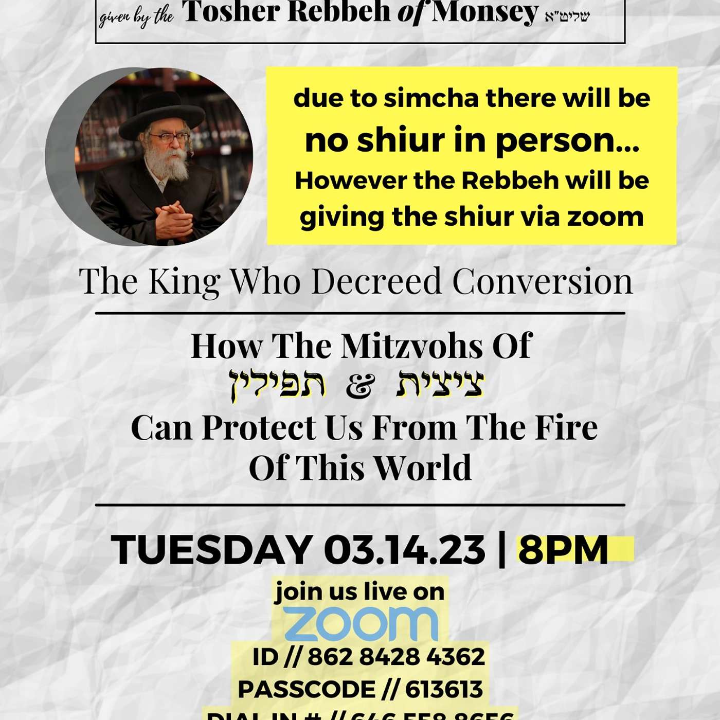 How The Mitzvohs Of Tefillin And Tzitzis Can Protect Us From The Fire Of This World episode artwork