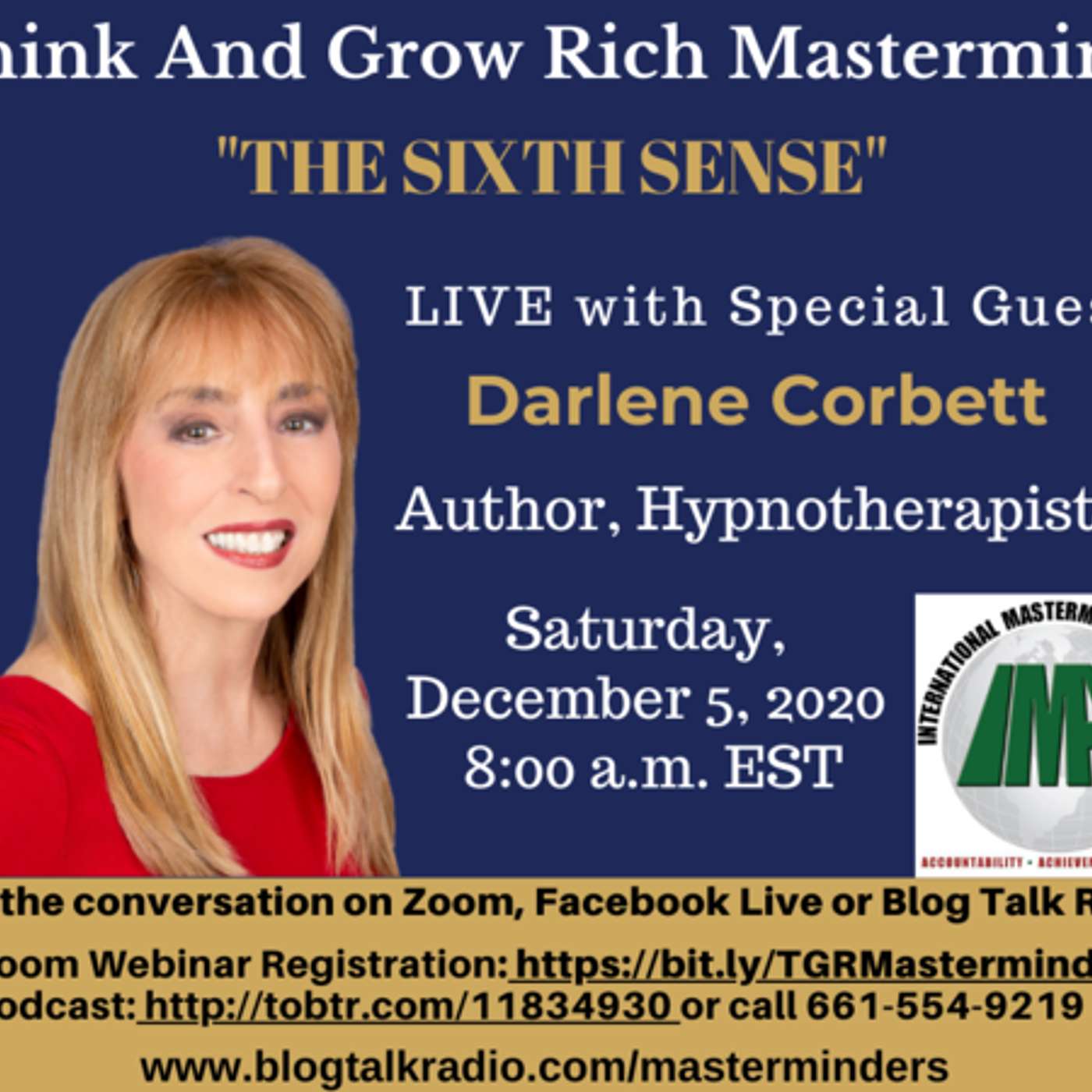 Think and Grow Rich Mastermind - "The Sixth Sense" with Darlene Corbett episode artwork