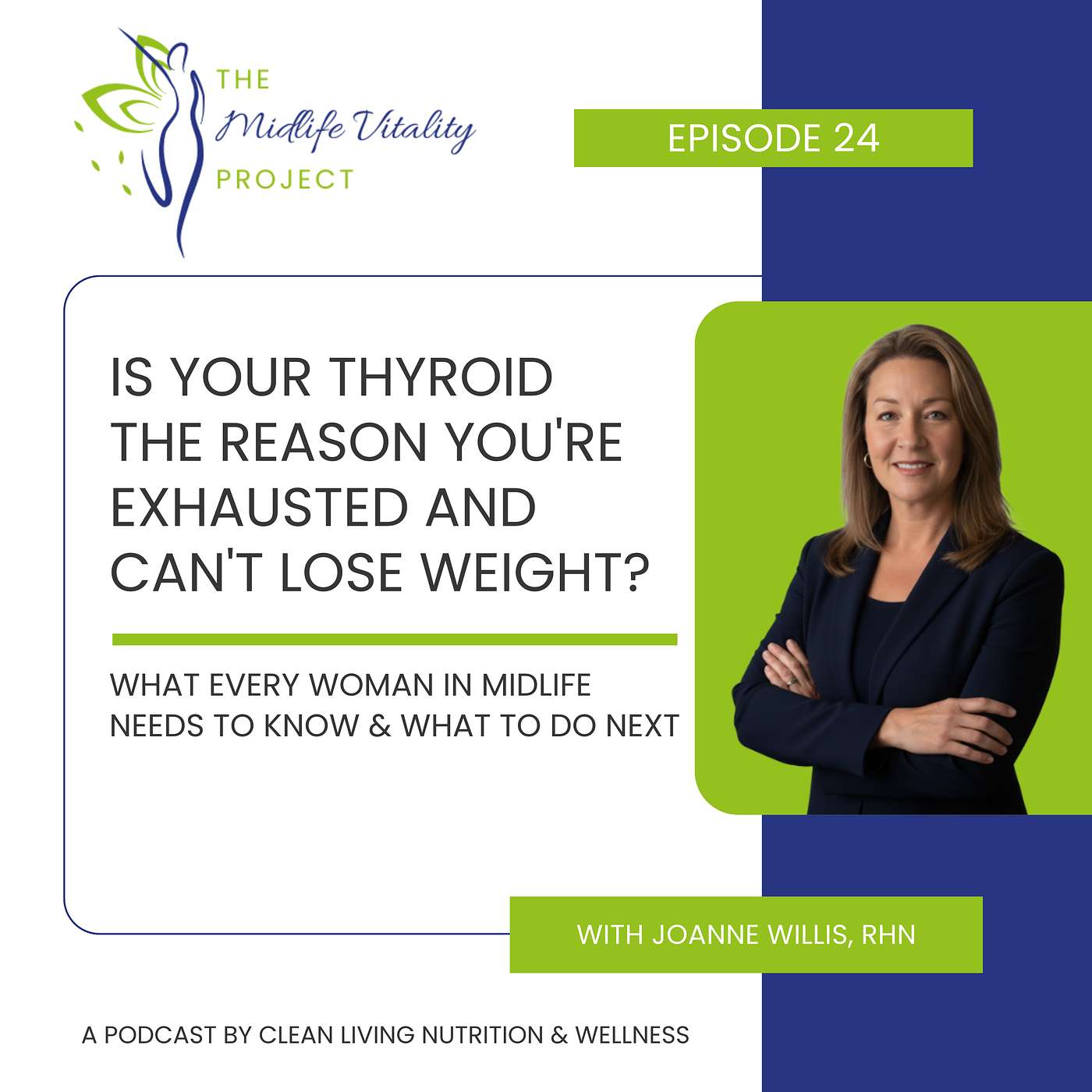 Episode 24: Is your thyroid the reason you're exhausted and can't lose weight? What every woman in midlife needs to know