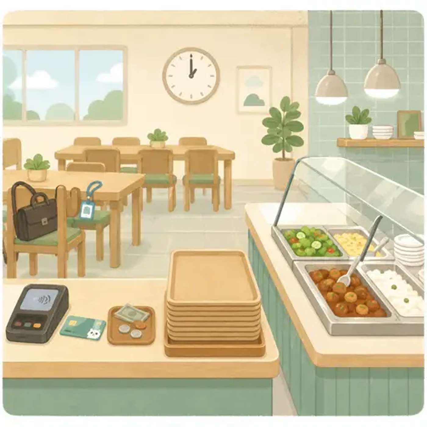 [HSK 2] 第一次去食堂 - First Time Going to the Cafeteria episode artwork
