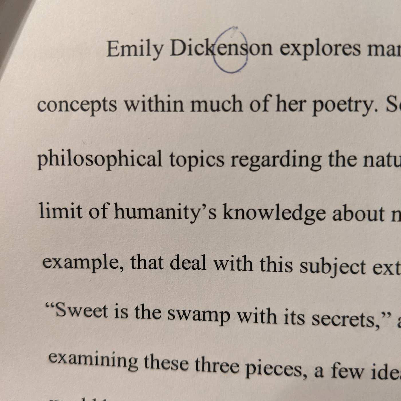 2.3 Emily Dickinson's 
