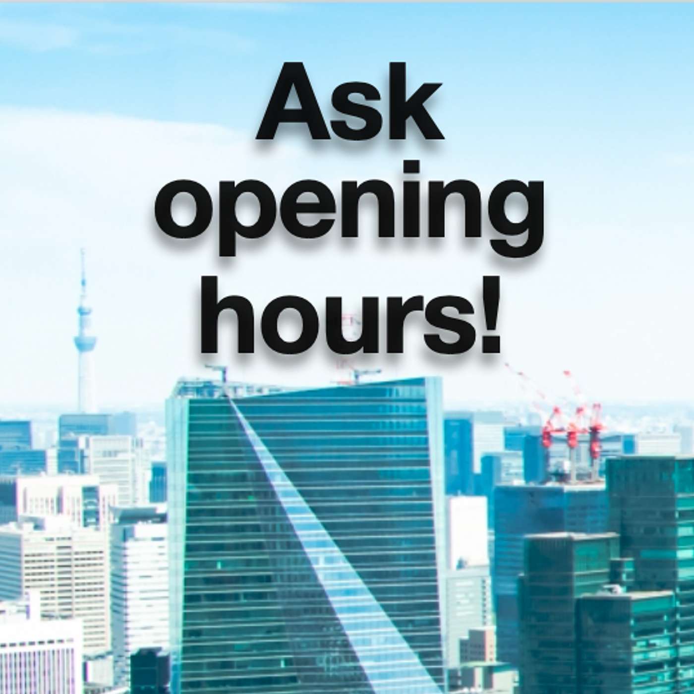 147 [✐1] Ask opening hours! #roleplay