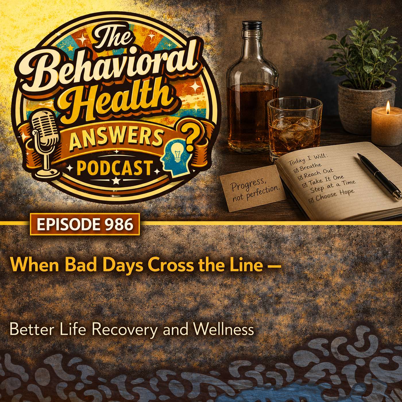 Episode 986: When Bad Days Cross the Line | Better Life Recovery and Wellness episode artwork