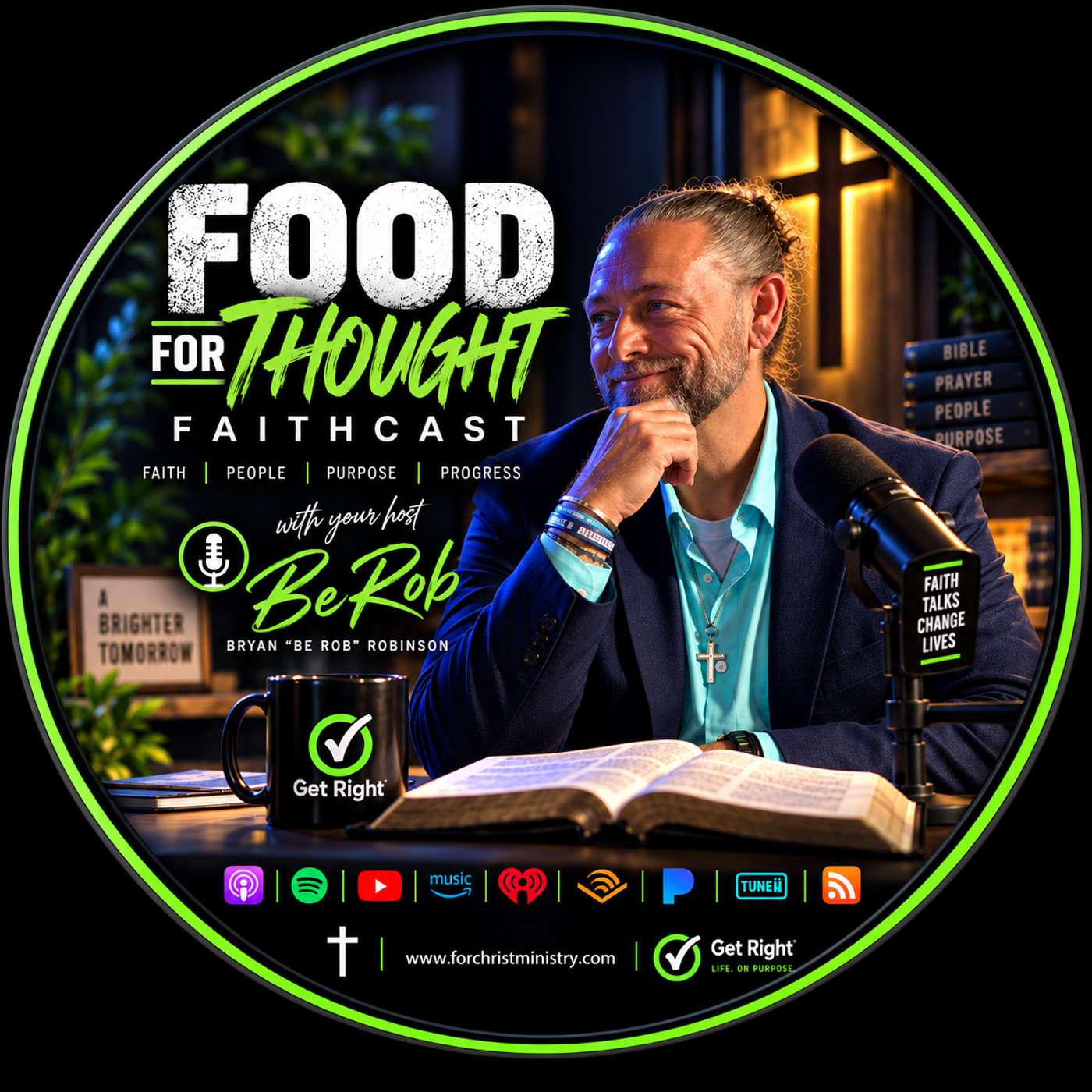 The Food for Thought Faithcast with Be Rob Artwork