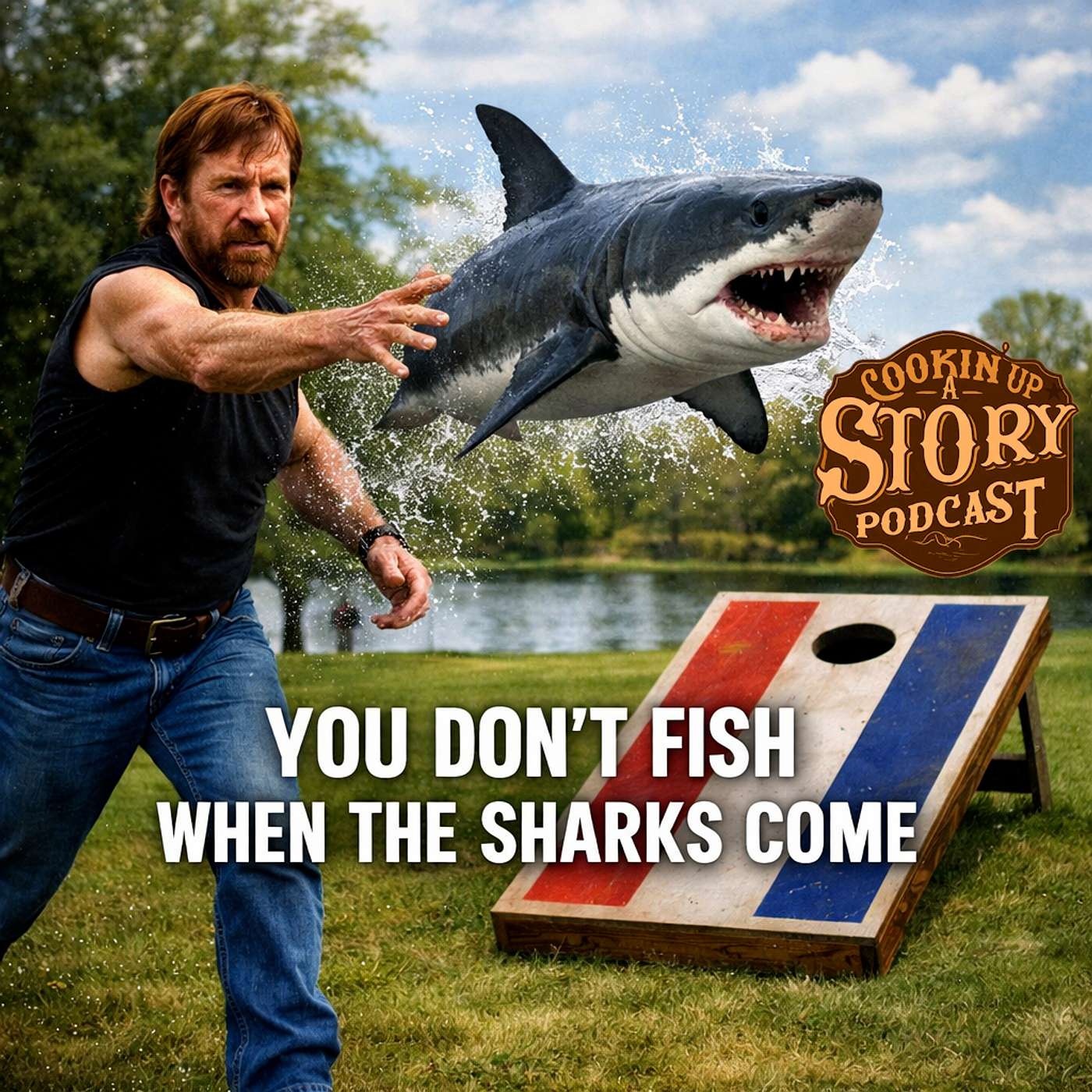 COOKIN' UP A STORY: You Don't Fish When the Sharks Come episode artwork