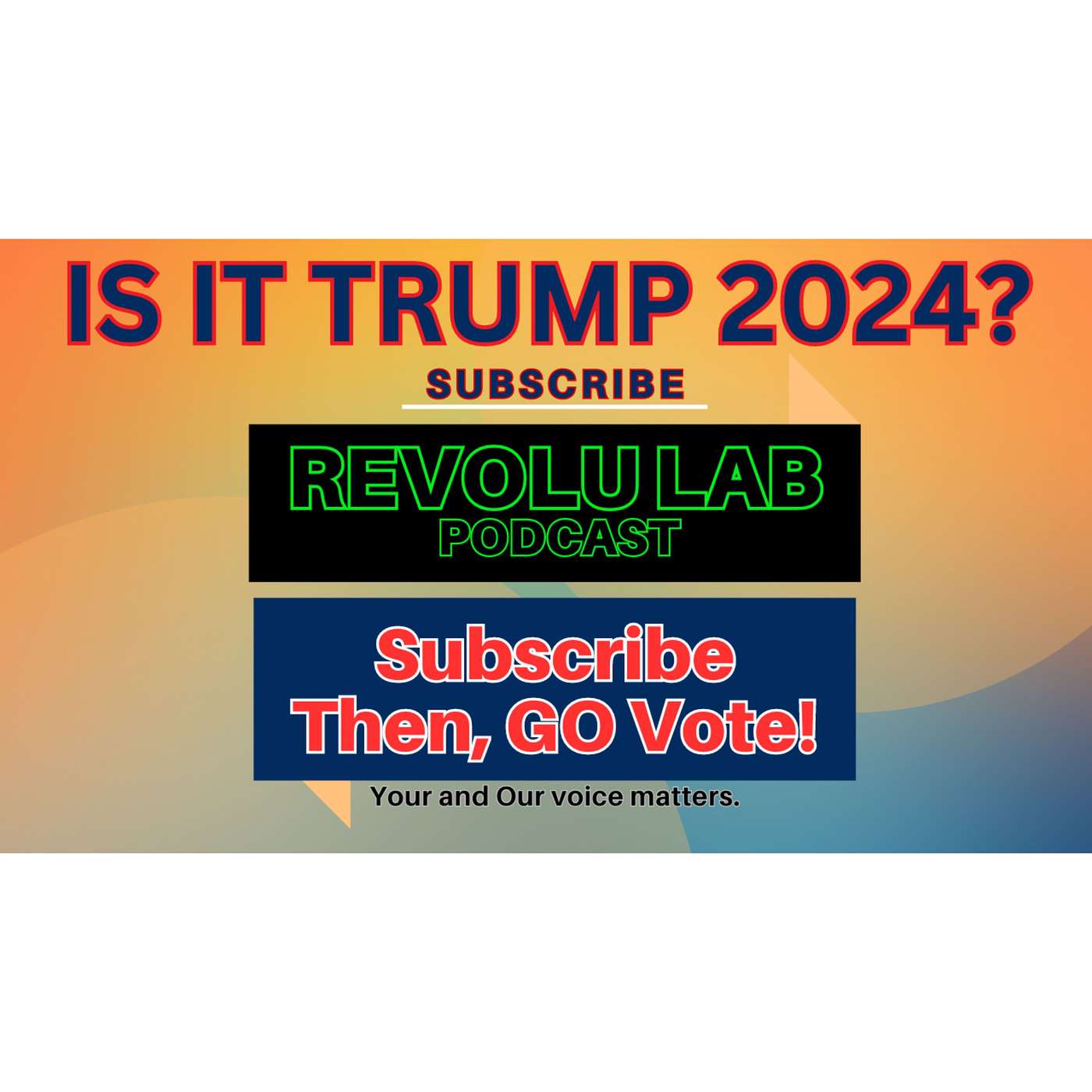 We decided to match during this recording! Is it Trump 2024? Who else can bring us back? Your thoughts in the comments..... SUBSCRIBE FIRST then vote.