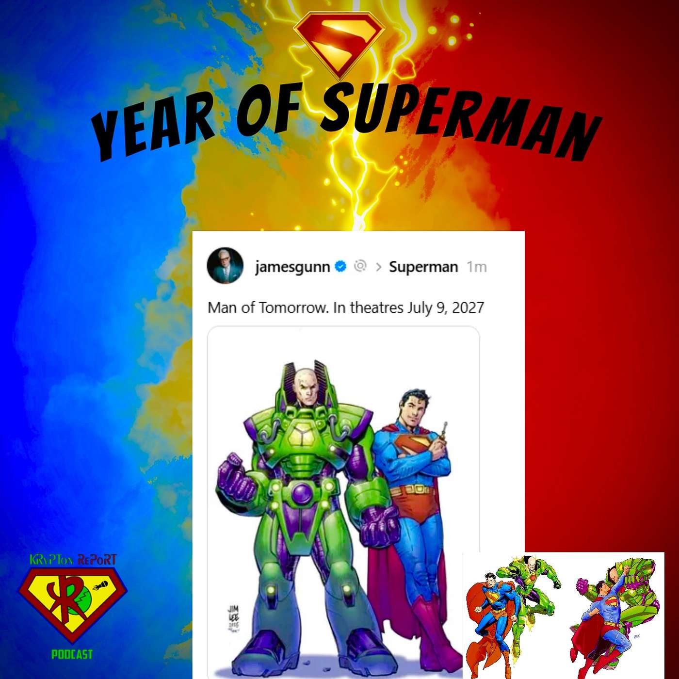 No time 4, got to get back to the Fray! MAN OF TOMORROW announcement.