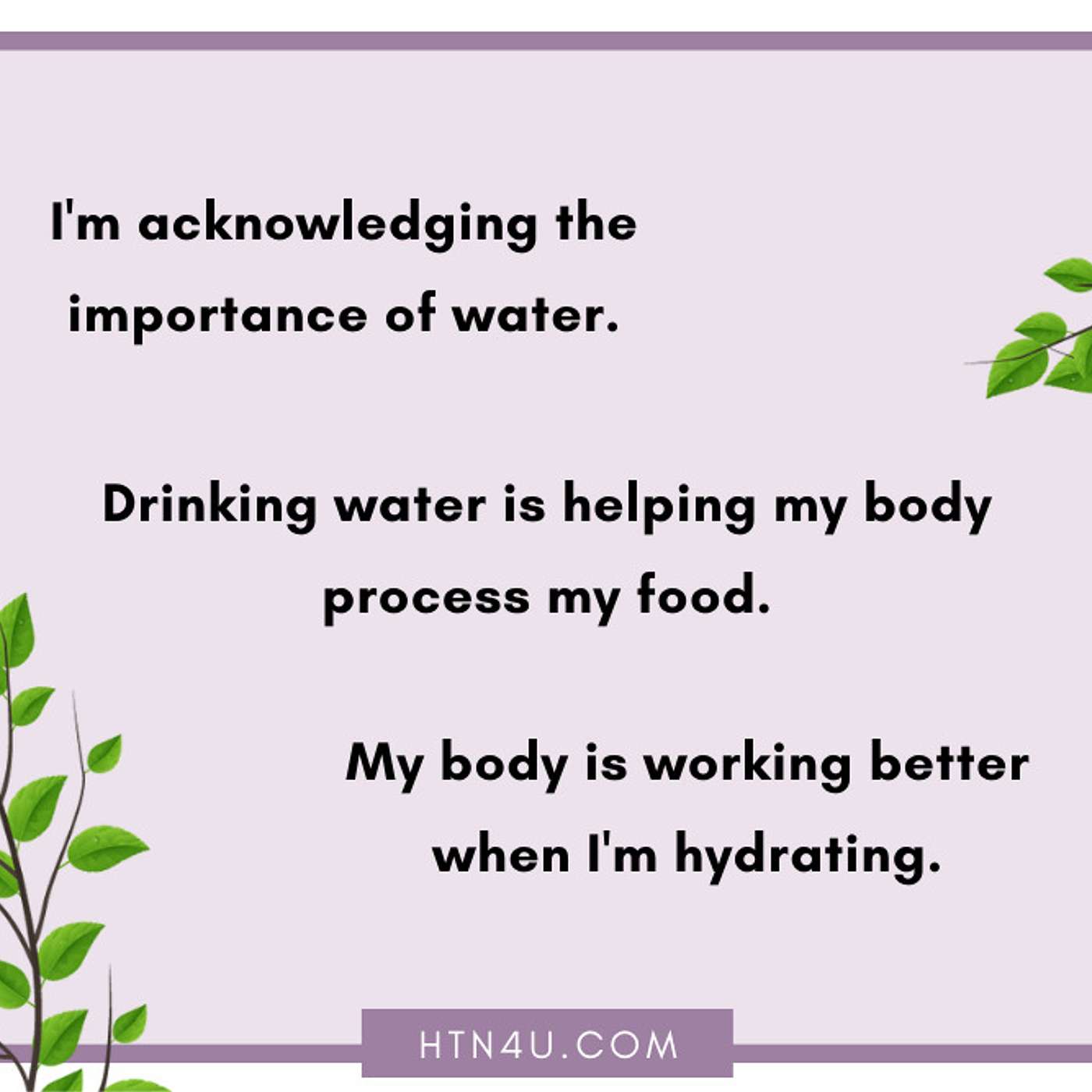HTN4U Unlimiting Affirmations on Hydration #151