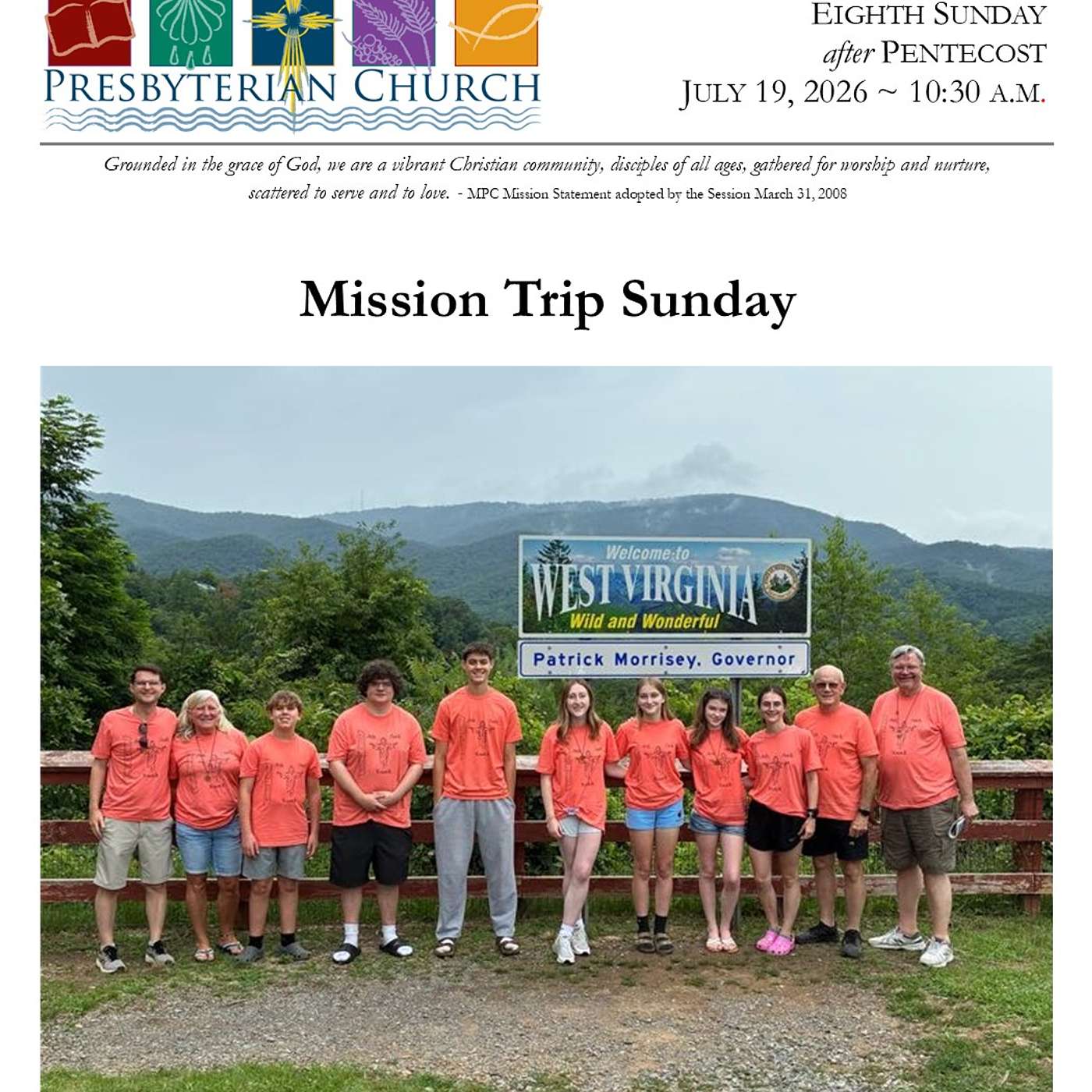 7/19/26 Worship Service - Youth-in-Mission Sunday episode artwork