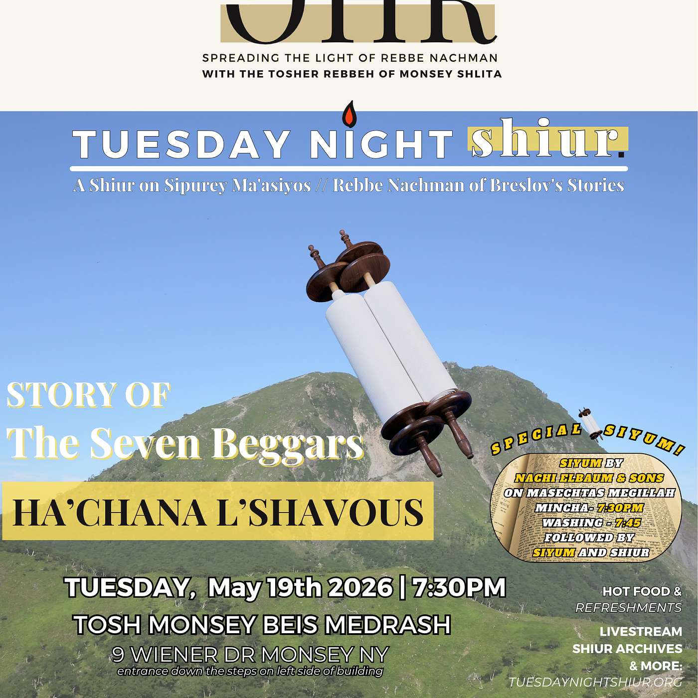 HA’CHANA L’SHAVOUS - Siyum by Nachi Elbaum & Sons On Masechtas Megillah | Story 13 Week  7 |  5.19.26 episode artwork