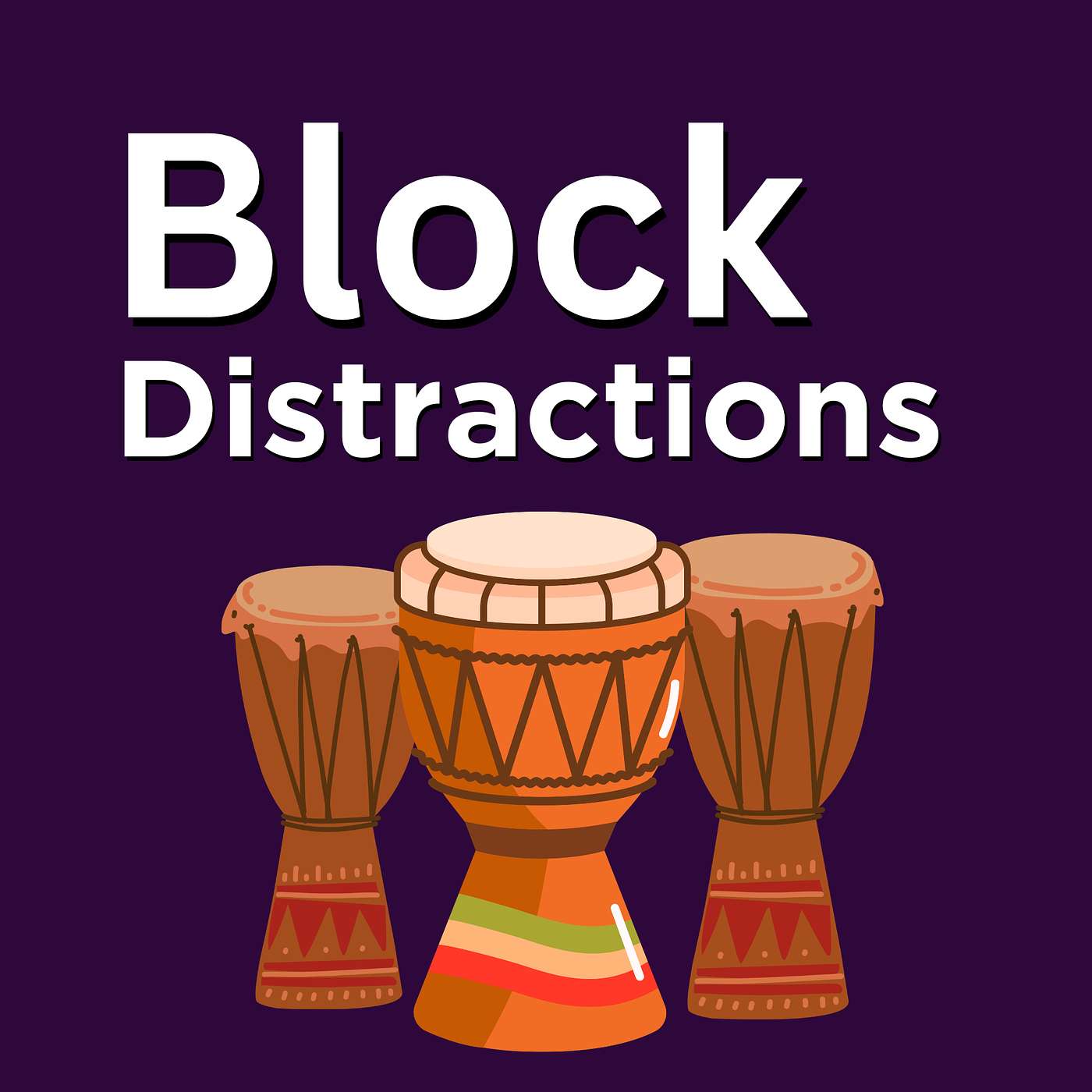 ADHD MIND CALM - Jungle Drums with Low 82hz Drone / Tone for Deep Focus for ADHD & Overstimulation Block Distractions