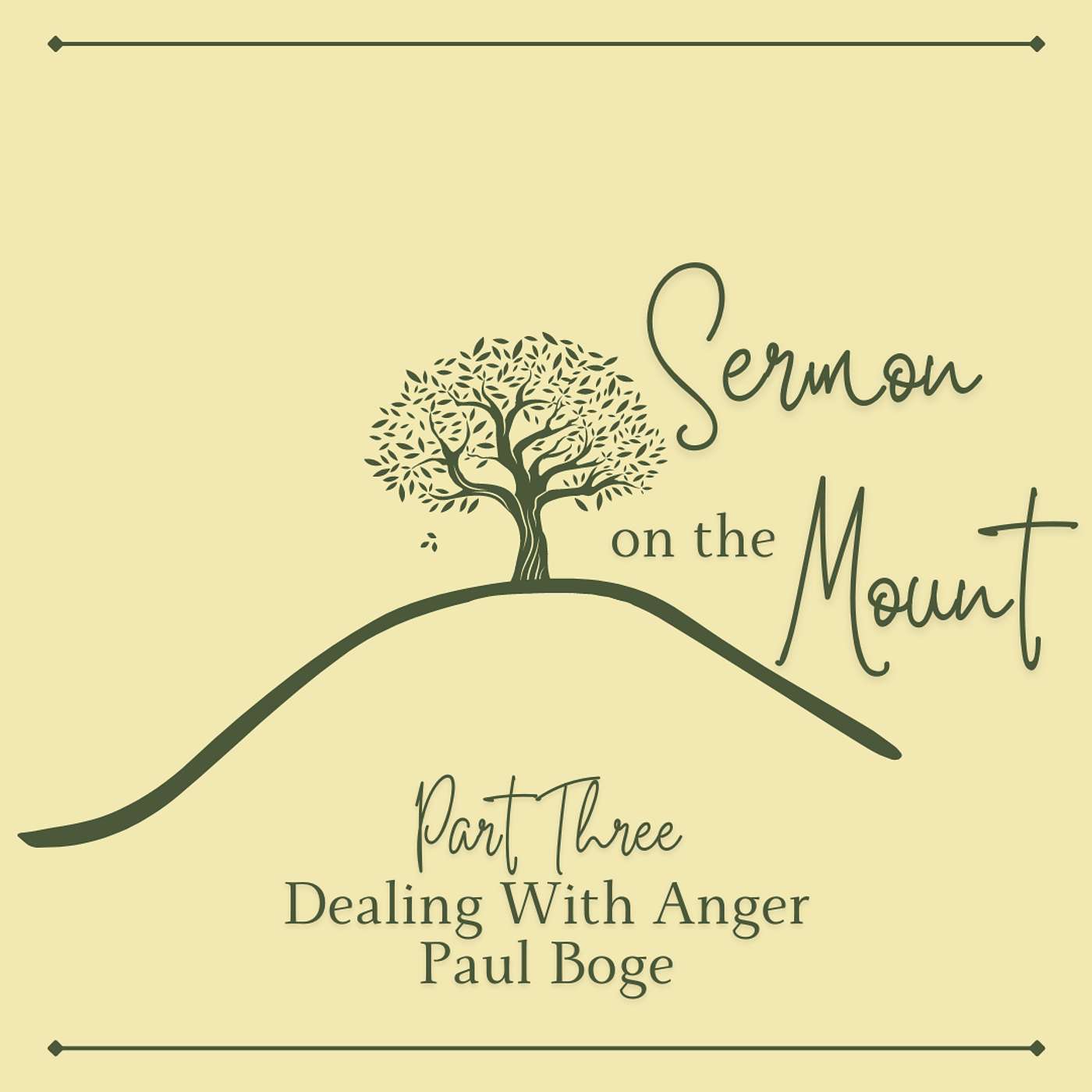SERMON ON THE MOUNT • PART 3 • DEALING WITH ANGER • PAUL BOGE
