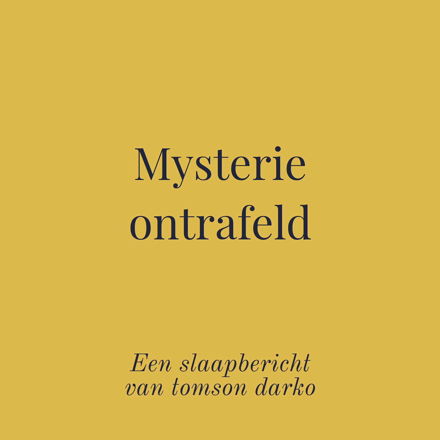 In slaap vallen met melancholie van Tomson Darko