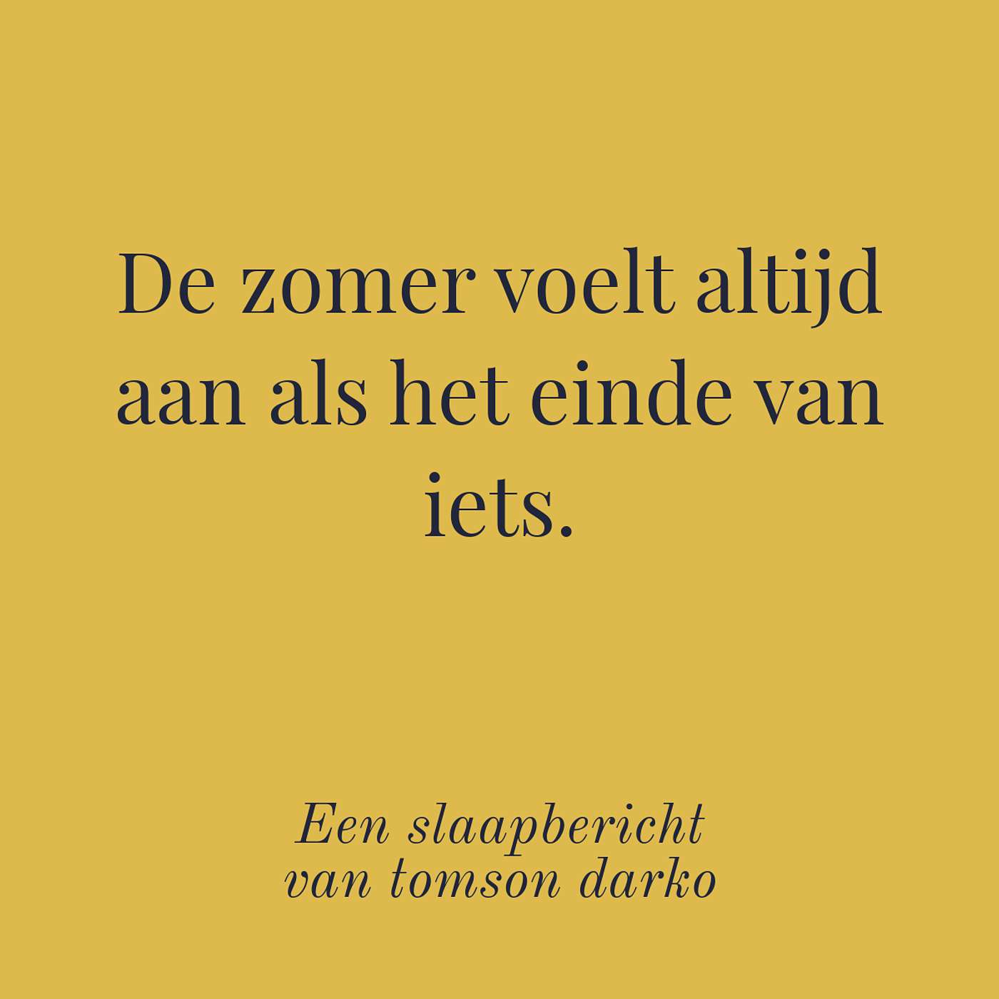 In slaap vallen met melancholie van Tomson Darko