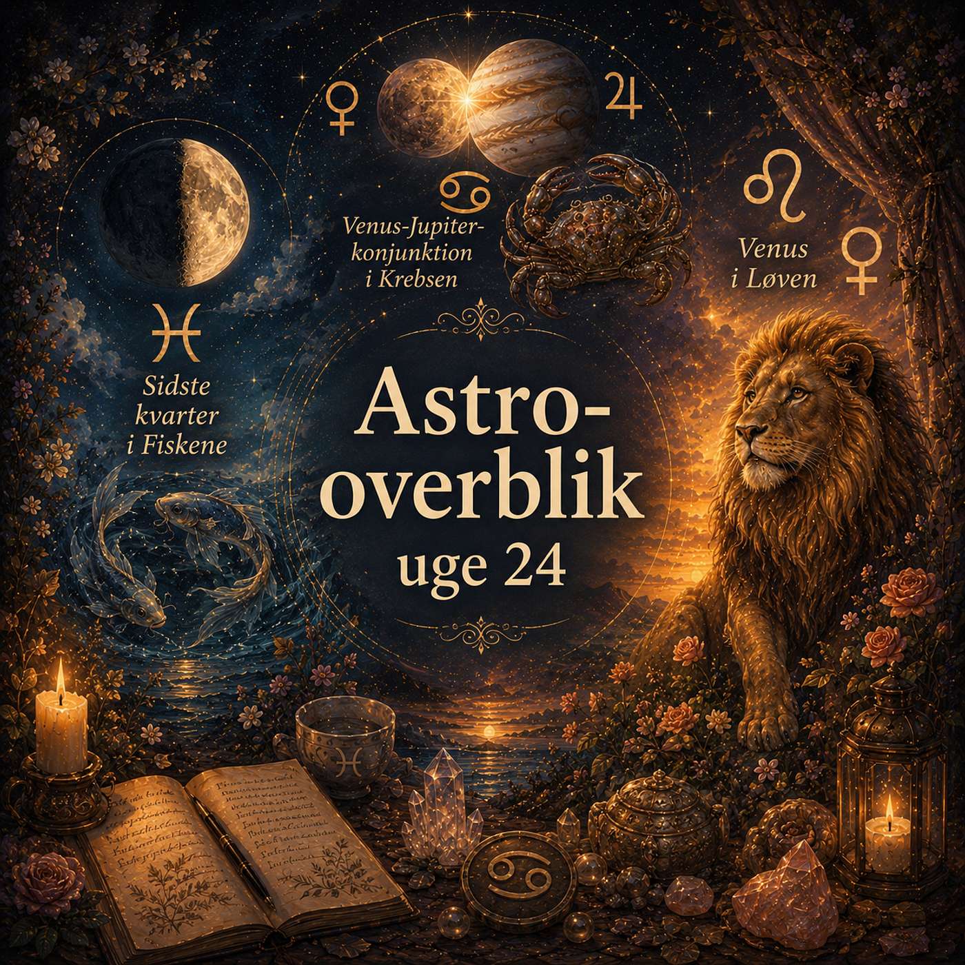 #132: Astro-Overblik Uge 24: Sidste kvarter i Fiskene og Venus i Løven episode artwork