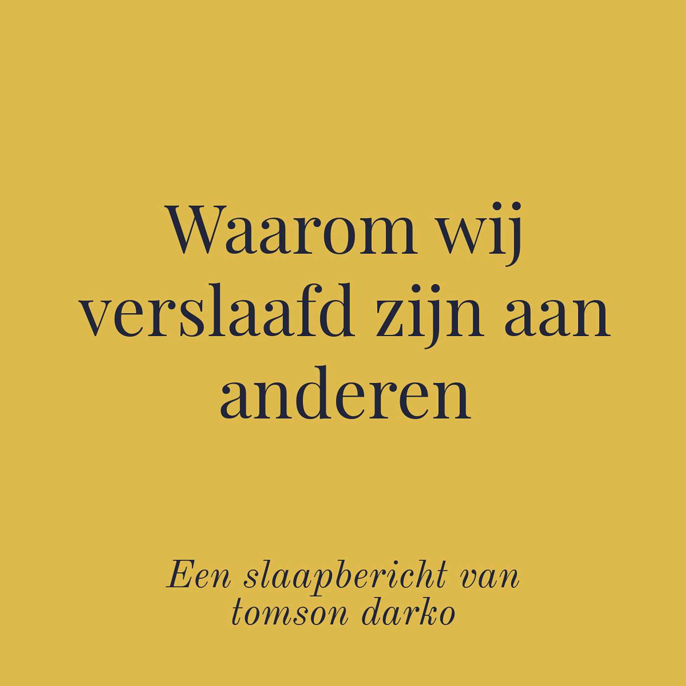 In slaap vallen met melancholie van Tomson Darko
