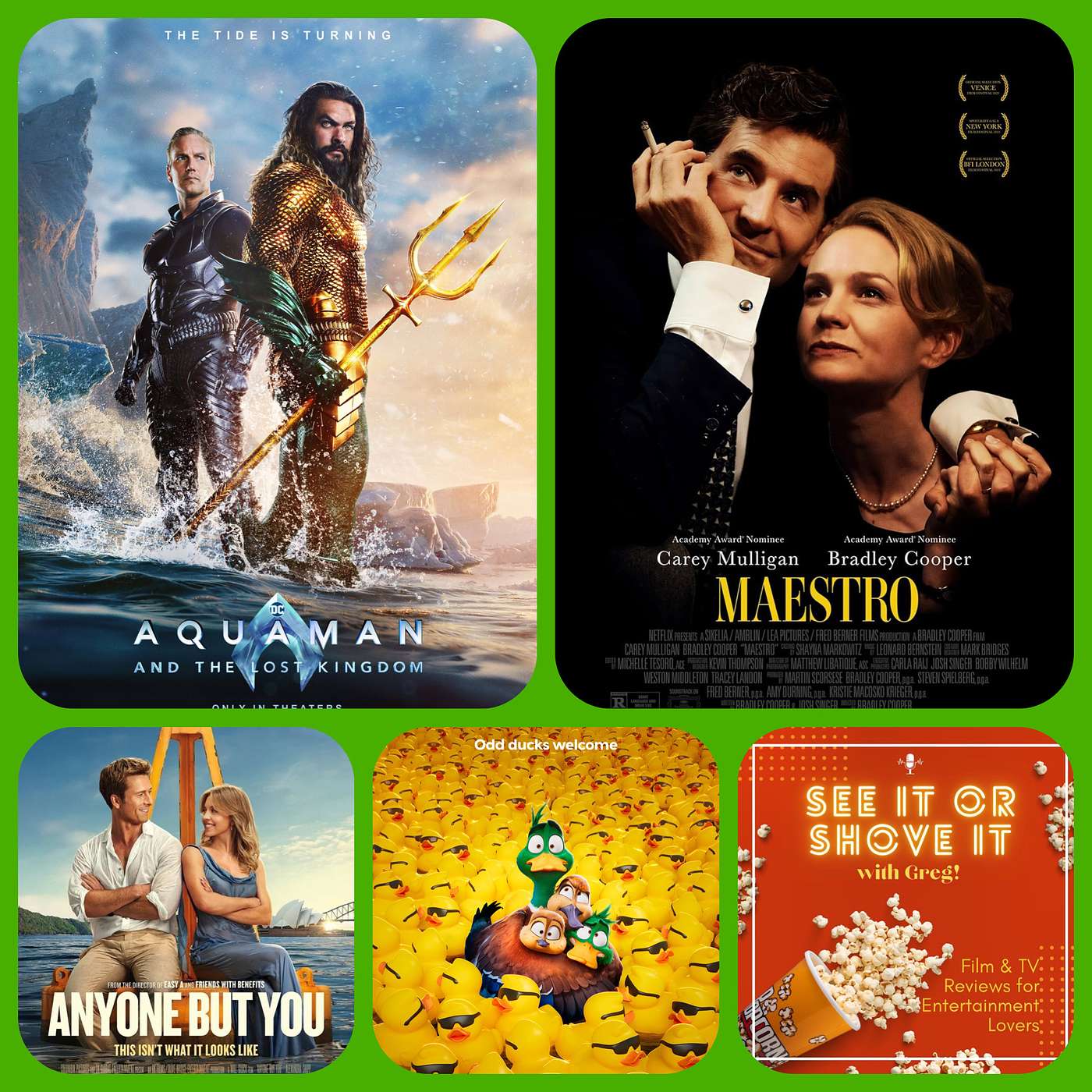 Episode 126 - Aquaman and the Lost Kingdom, Maestro, Migration, Anyone But You episode artwork