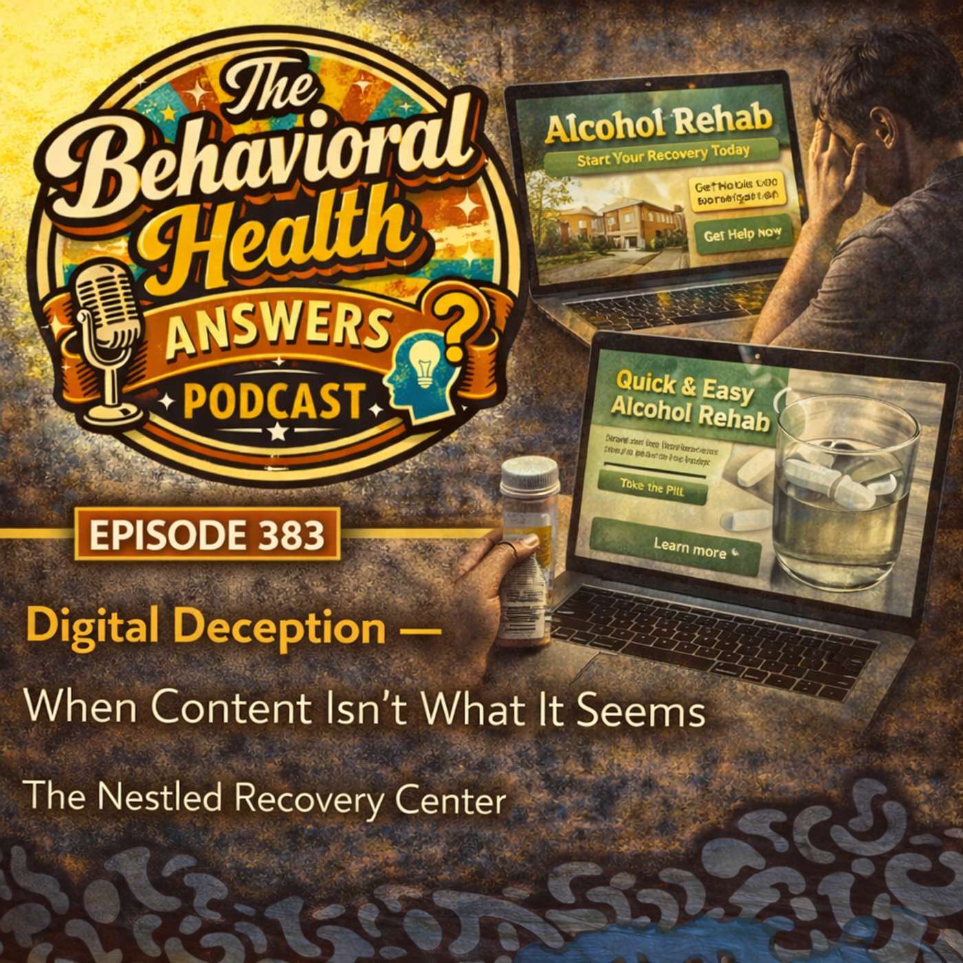 Episode 383: Digital Deception - When Content Isn't What It Seems | The Nestled Recovery Center episode artwork