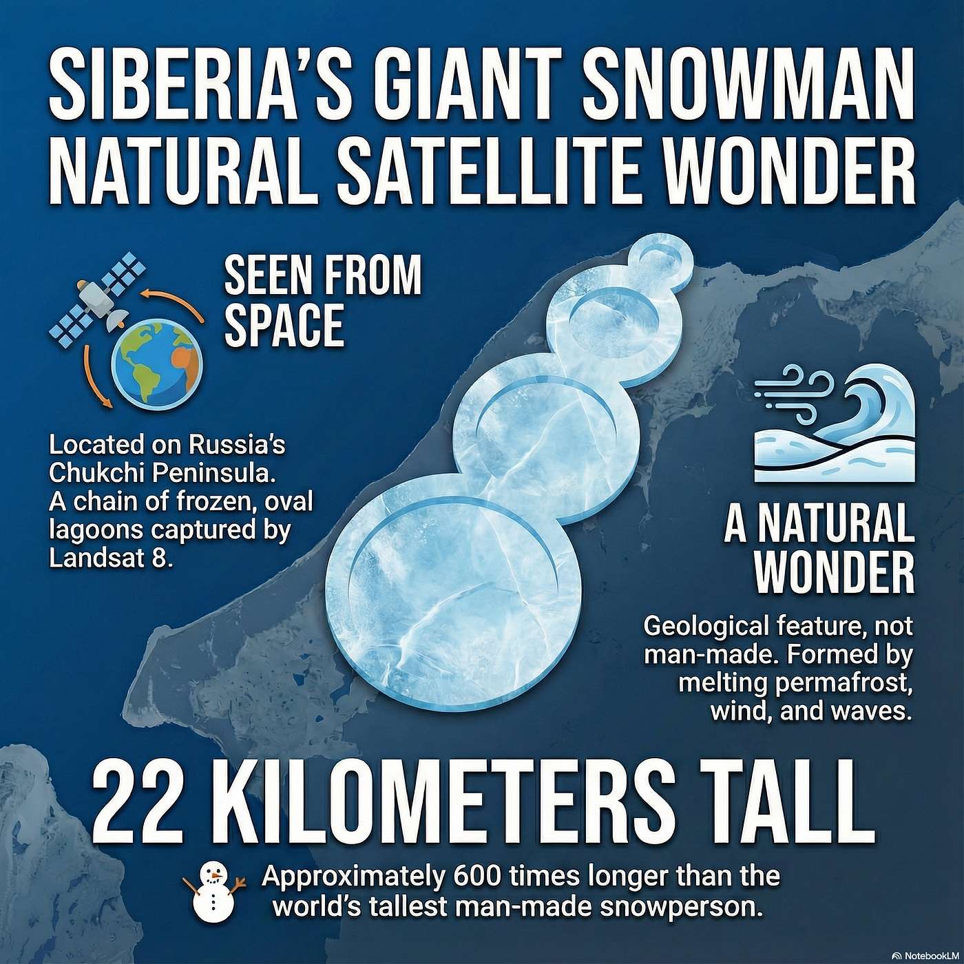 The Siberian Snowman: A 14-Mile Line of Arctic Lakes From Space episode artwork