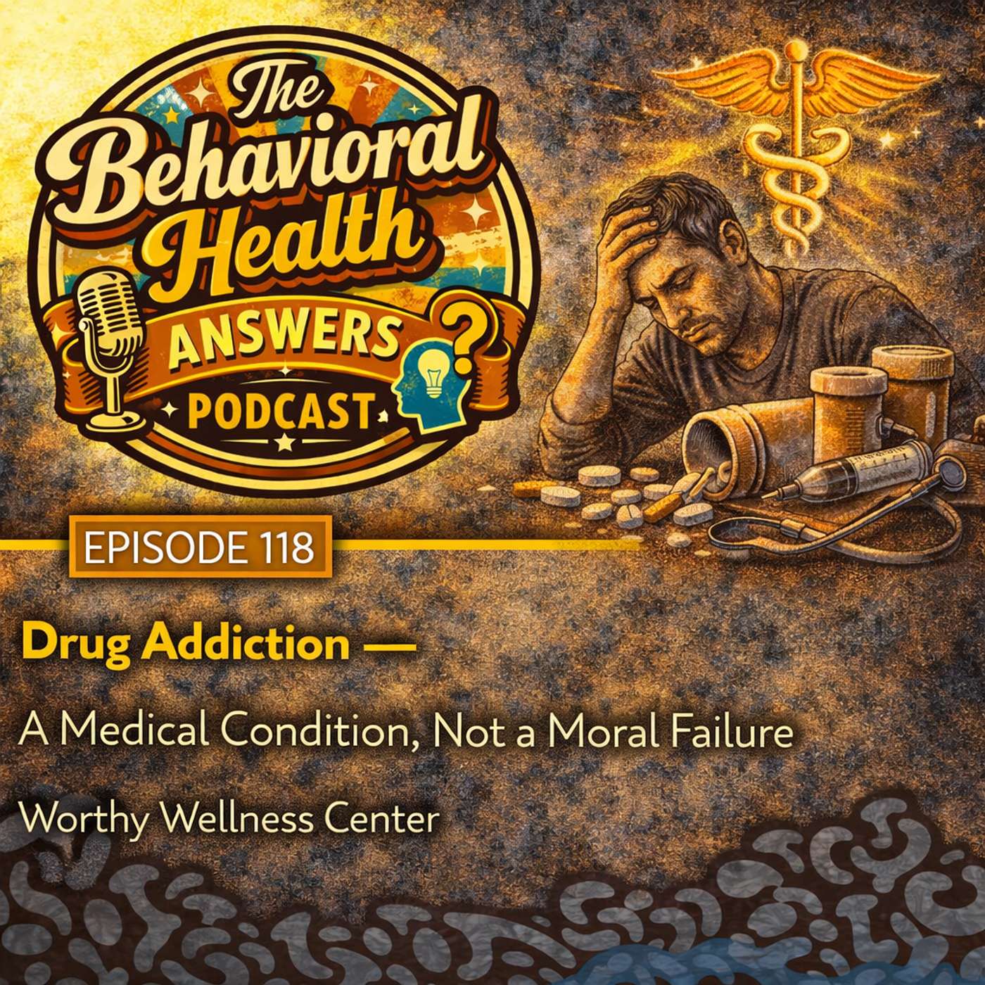Episode 118: Drug Addiction - A Medical Condition, Not a Moral Failure | Worthy Wellness Center episode artwork