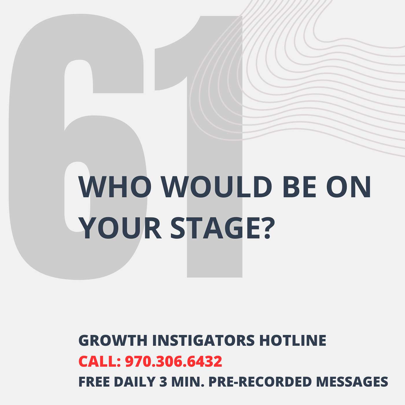 #61 Who would be on your stage? episode artwork