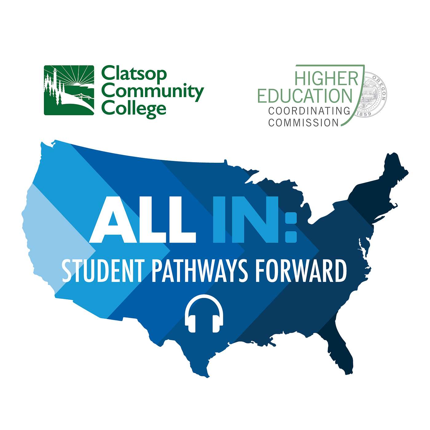 Clatsop Community College graduate Emily Bates, Clatsop Community College President Jarrod Hogue, and Director, Office of Community Colleges and Workforce Development (CCWD) at the Oregon Higher Education Coordinating Commission (HECC), Donna Lewelling