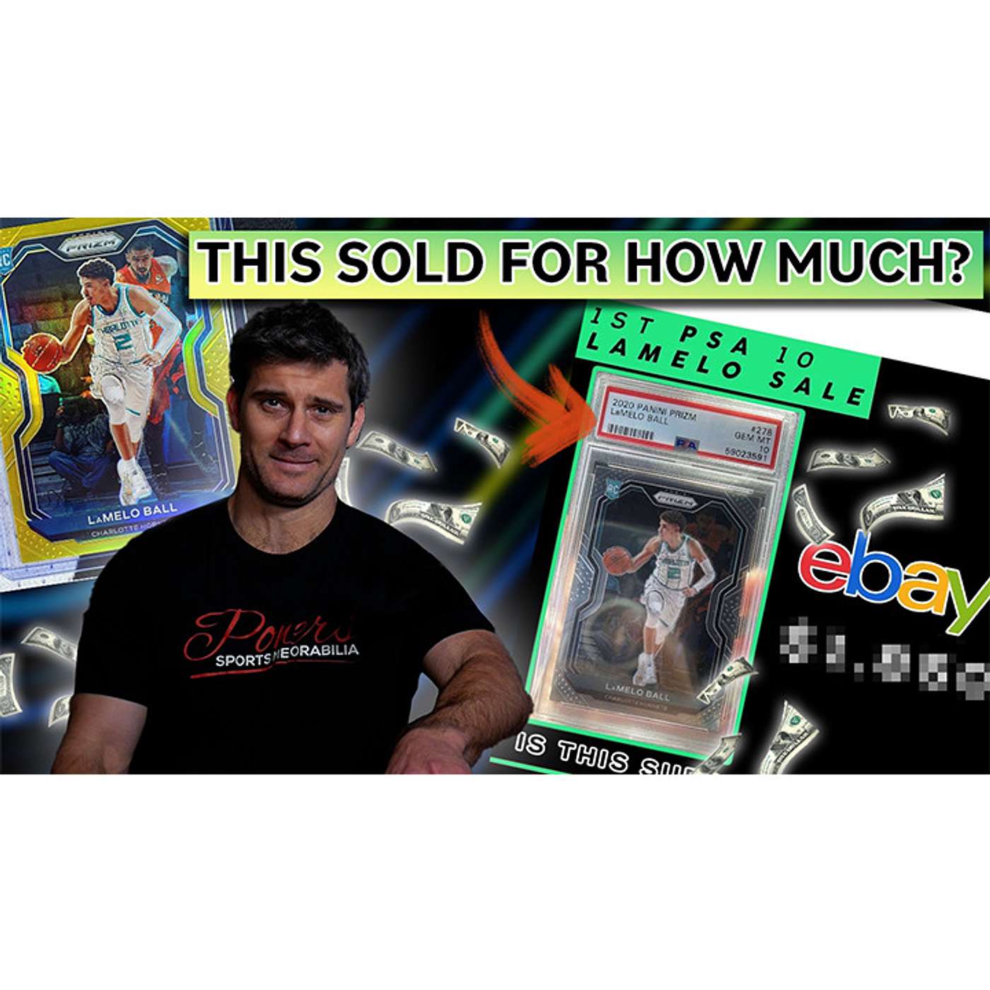 LaMelo Ball's 1st 2020 PANINI PRIZM PSA 10 Basketball Rookie Card SOLD for HOW MUCH? | PSM