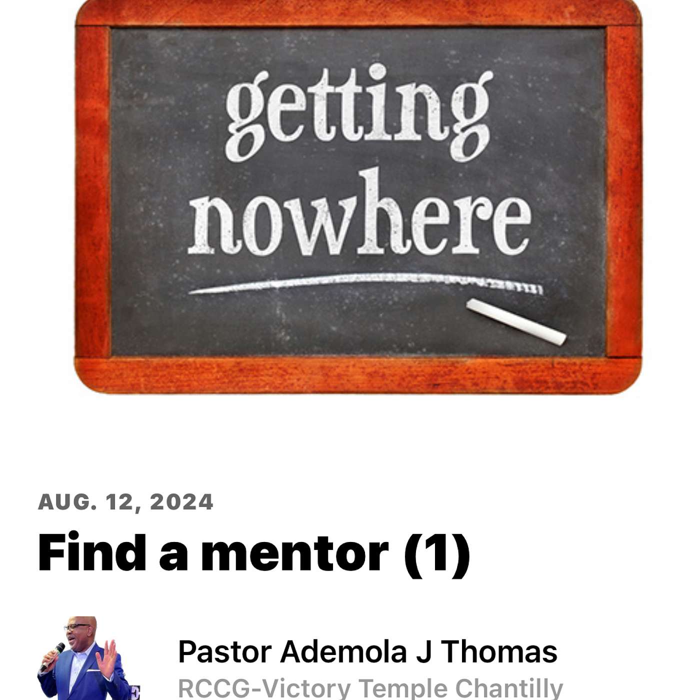 Find a mentor (1) episode artwork