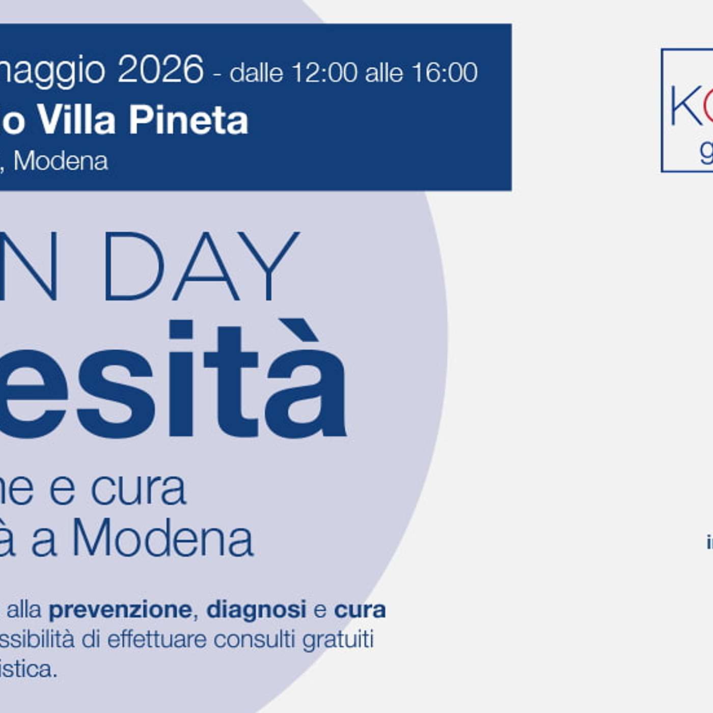 Villa Pineta KOS 15 maggio 2026 "Open Day” dedicato all’obesità  Intervista al Dott. Antonio Zullino episode artwork
