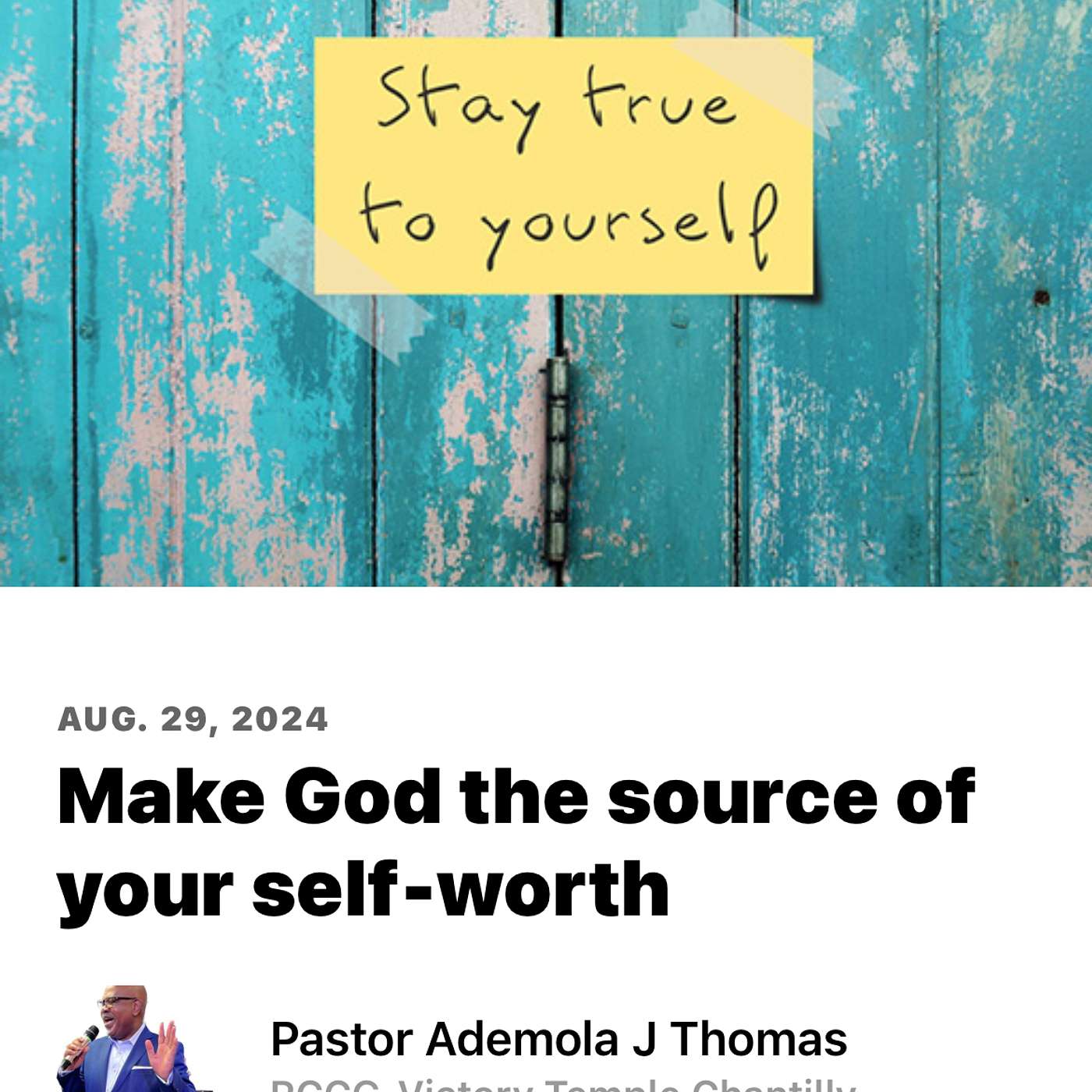 Make God the Source Of your Self worth episode artwork