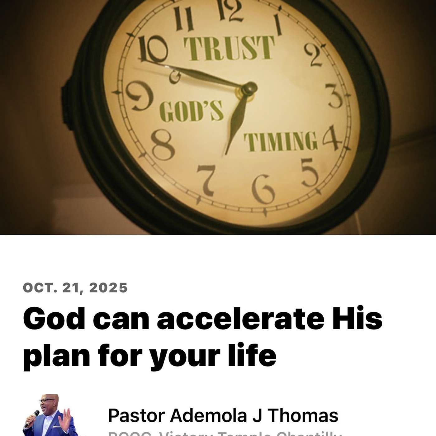 God can accelerate His plan for your life episode artwork