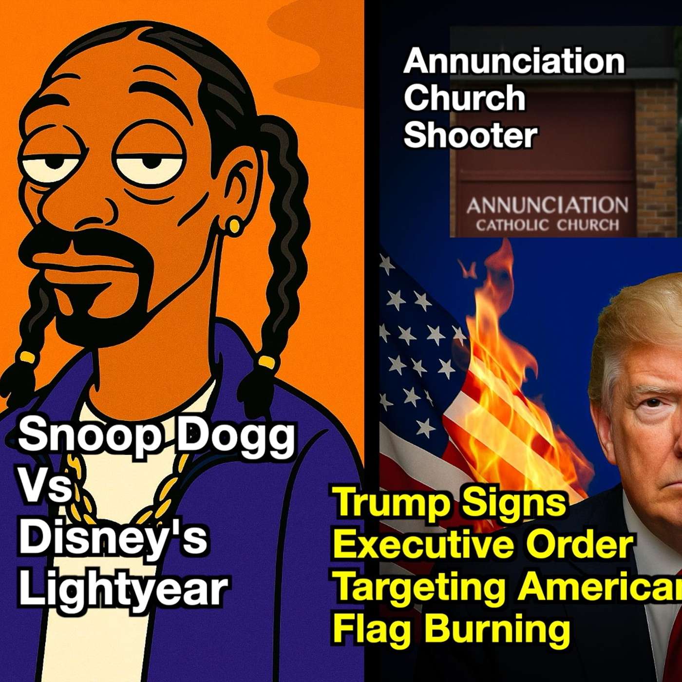🎙️ Taylor Swift & Travis Kelce | Annuciation Church Shooter | Snoop vs Disney | Mamdani Benchpress Fail episode artwork