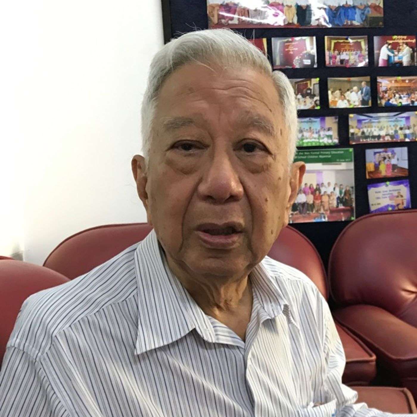 U Maung Maung Soe Tint, born 1933, views on war and nationalism, student activist, educationalist, Ambassador to Australia but recalled for criticism of junta for handling of student unrest in 1988 and Chairman of Border Area Dev Assocn