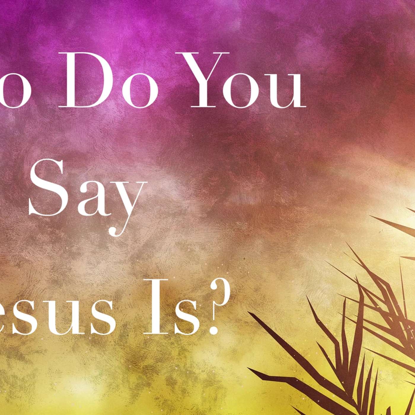 Who Do You Say Jesus Is?