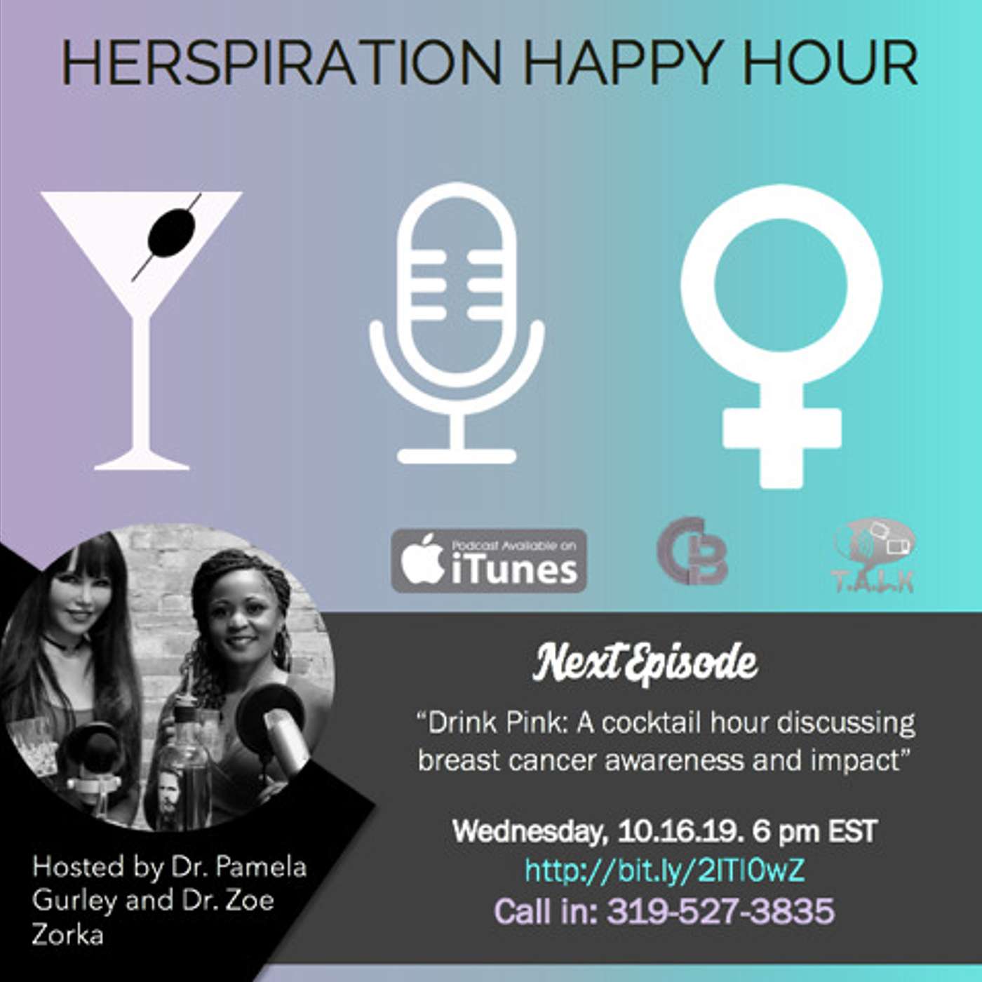 Herspiration Happy Hour Episode 34 (Season TWO): Breast Cancer Awareness episode artwork