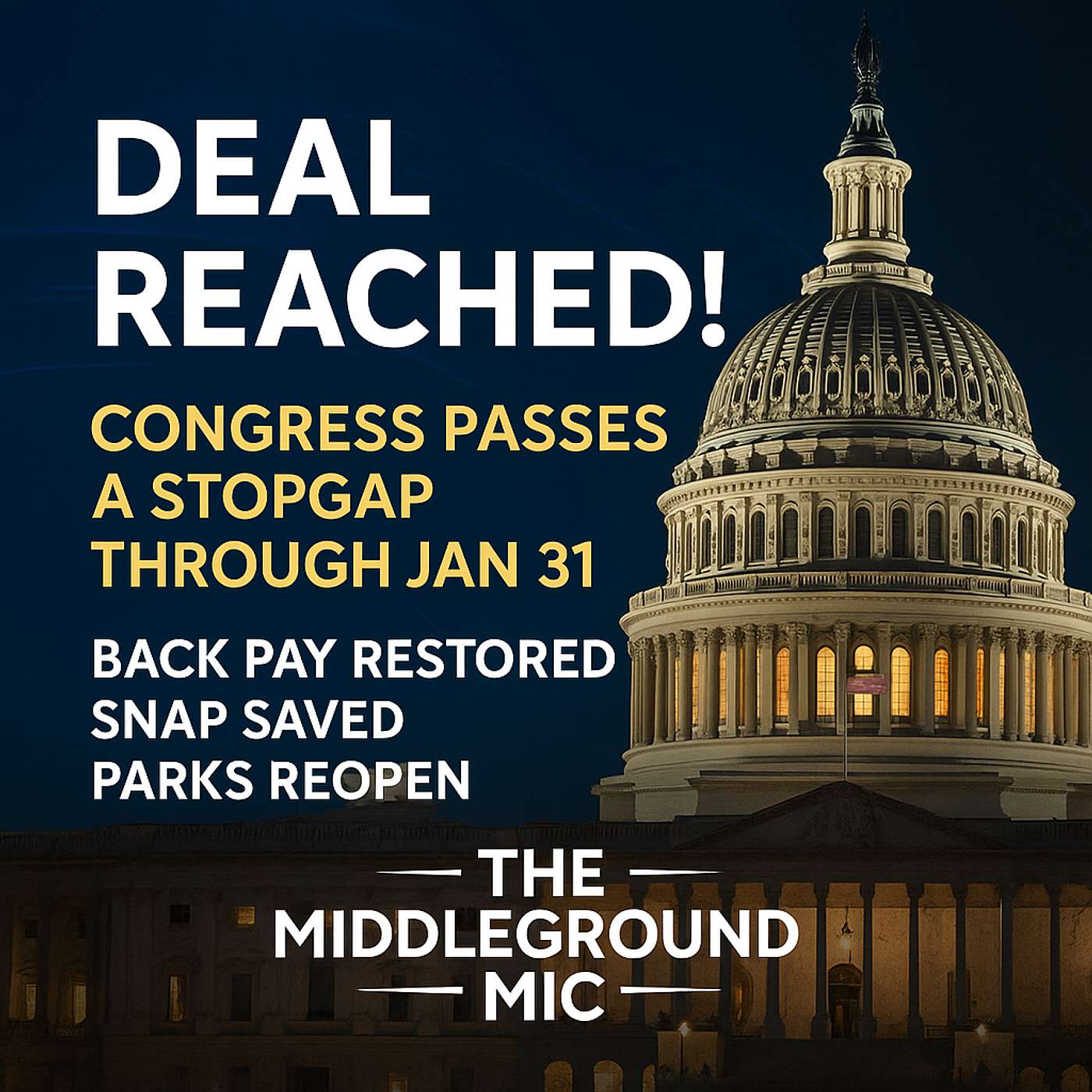 🗞️ Monday Edition: Stopgap Deal Breakdown – Jan 31, Back Pay, and What's Next